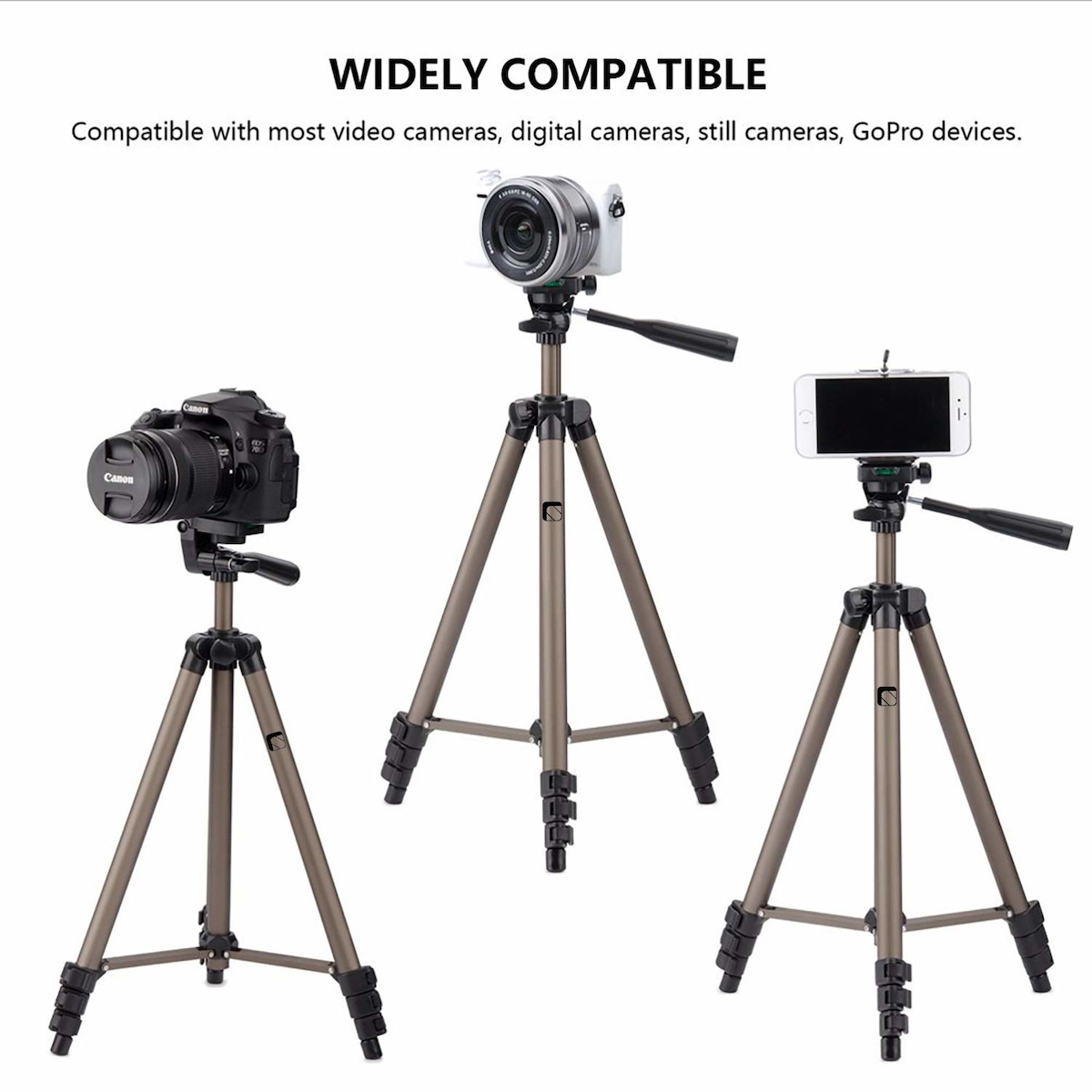 NovStrap 3130 Tripod 124 cm Profesyonel Alüminyum Kamera Fotoğraf Makinesi Cep Telefon Tutucu Tripod