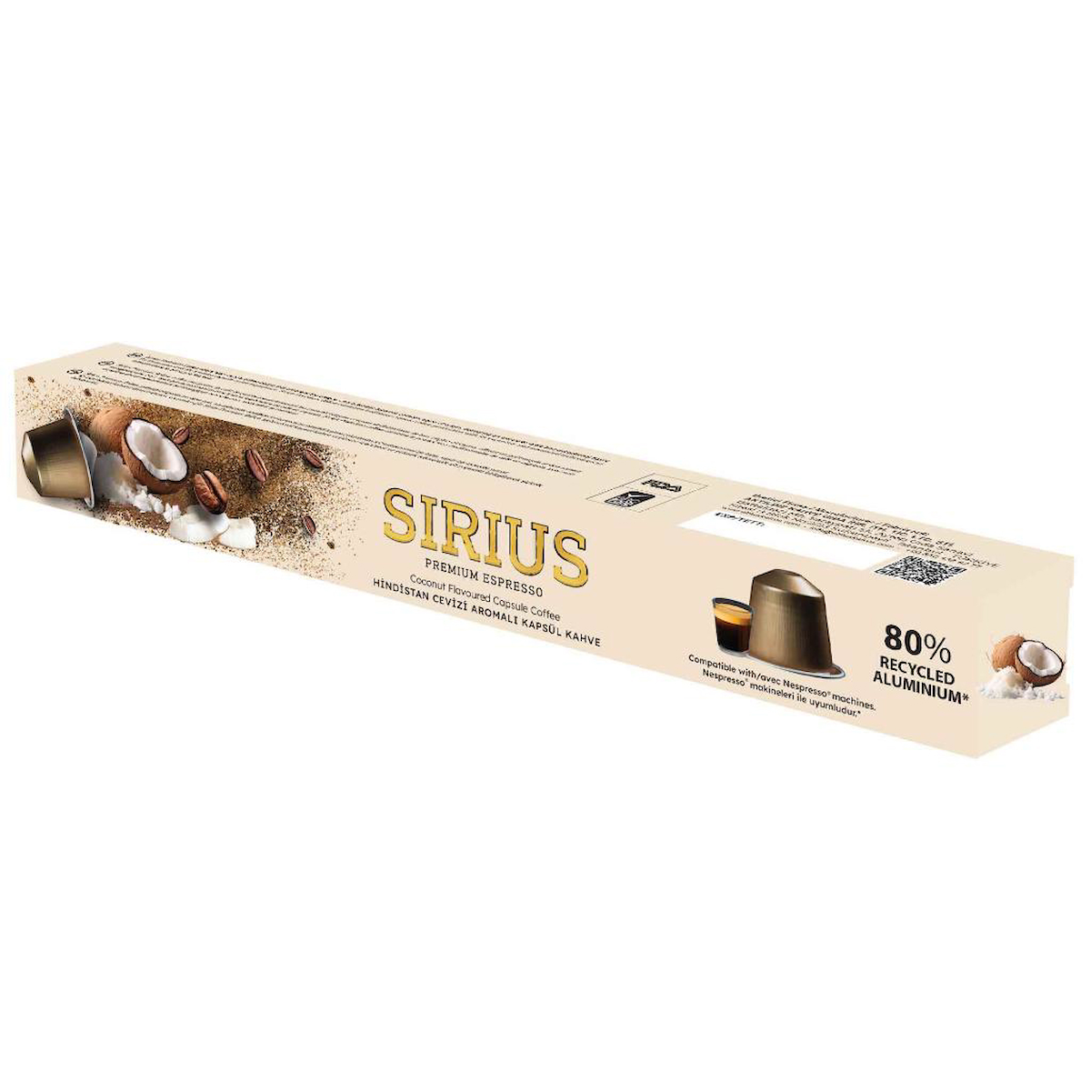 Sirius Premium Hindistan Cevizi Aromalı Kapsül Kahve (Nespresso Uyumlu) - 10 Adet