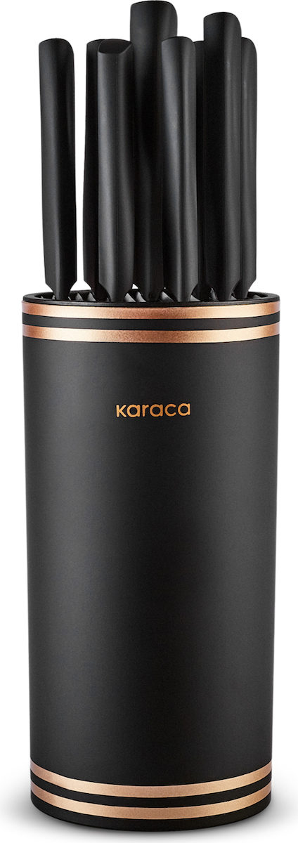 Megacut Round 9 Parça Bıçak Seti Siyah