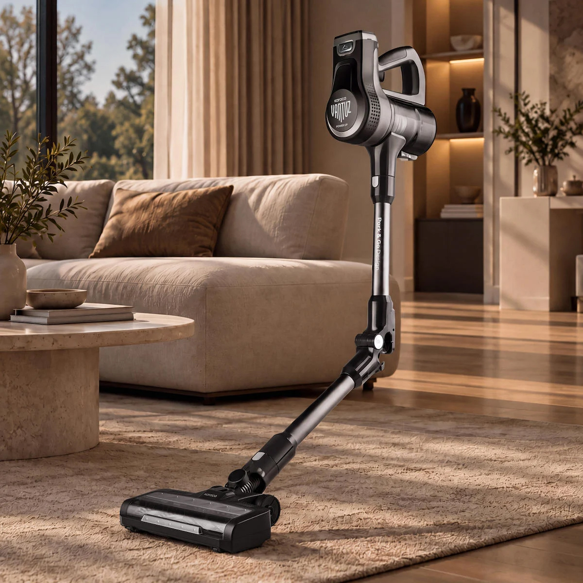 Karaca Vantuz Power Up Pro Dikey Süpürge Black Chrome