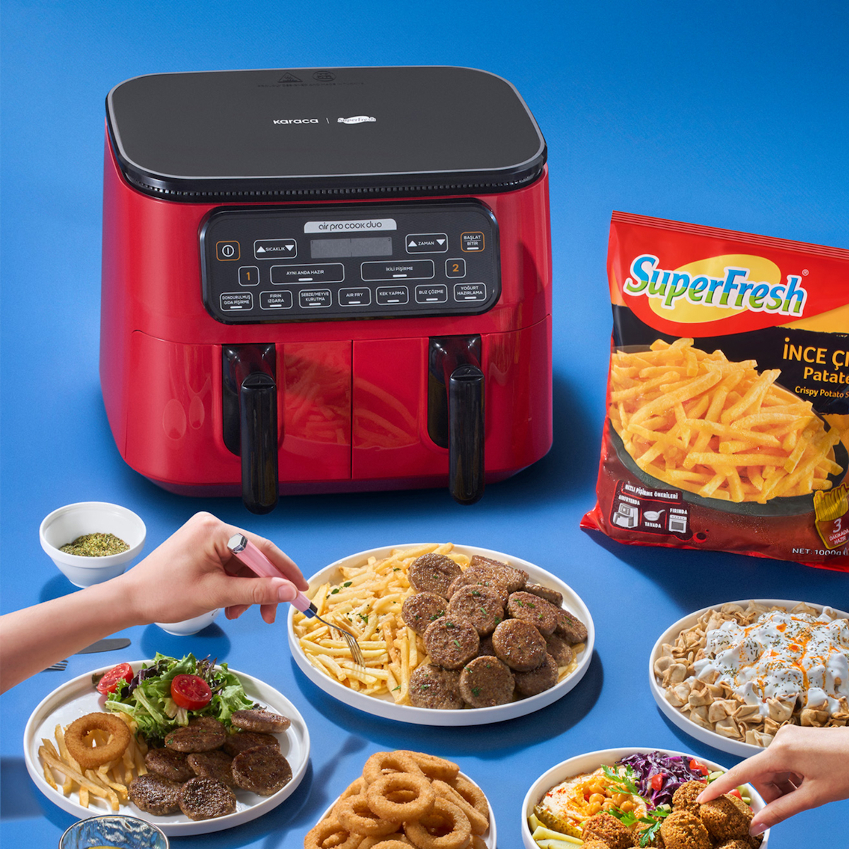 Karaca Air Pro Cook Duo Superfresh Kırmızısı 8L