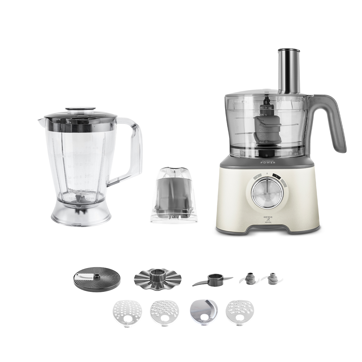 Karaca x Refika Mastermaid Power Multifunctional 10 in 1 Swiss Cream Mutfak Robotu 2000W