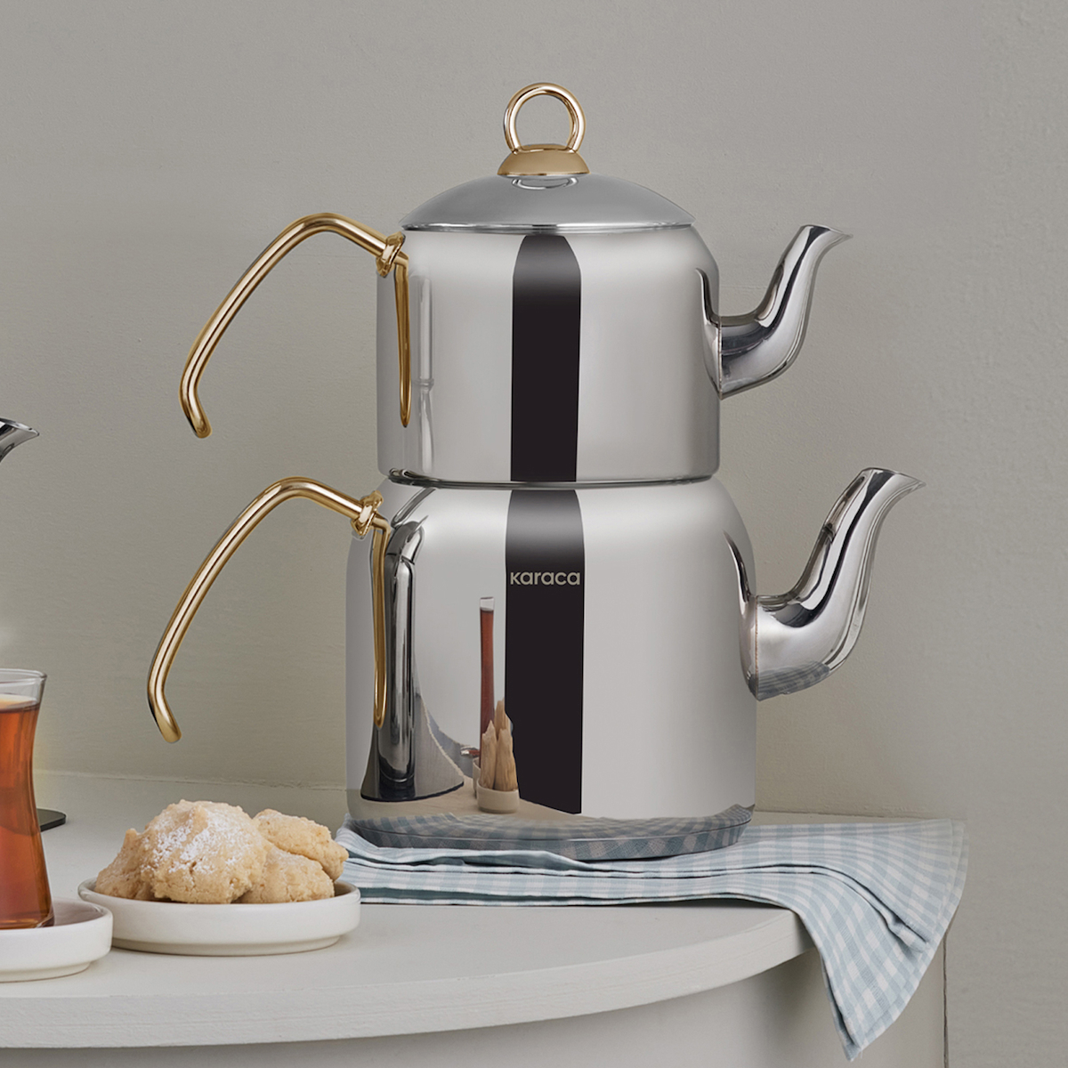 Karaca Esme Midi Çaydanlık Takımı Gold