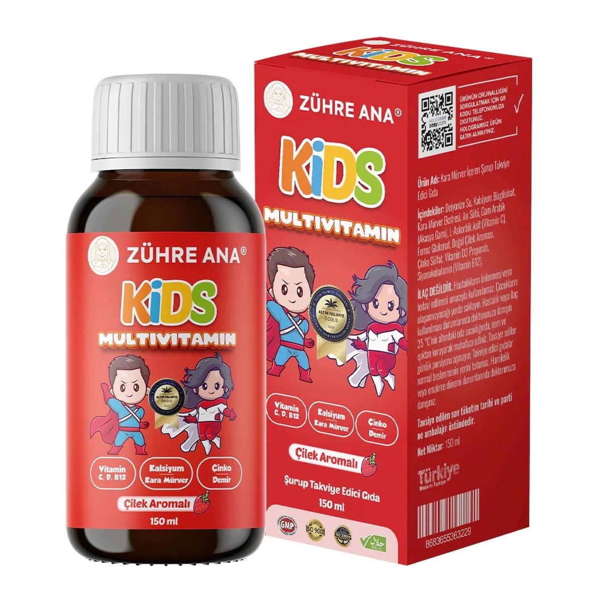 Zühre Ana Kids Multivitamin Şurup Çilekli 150 ml 8683655363229