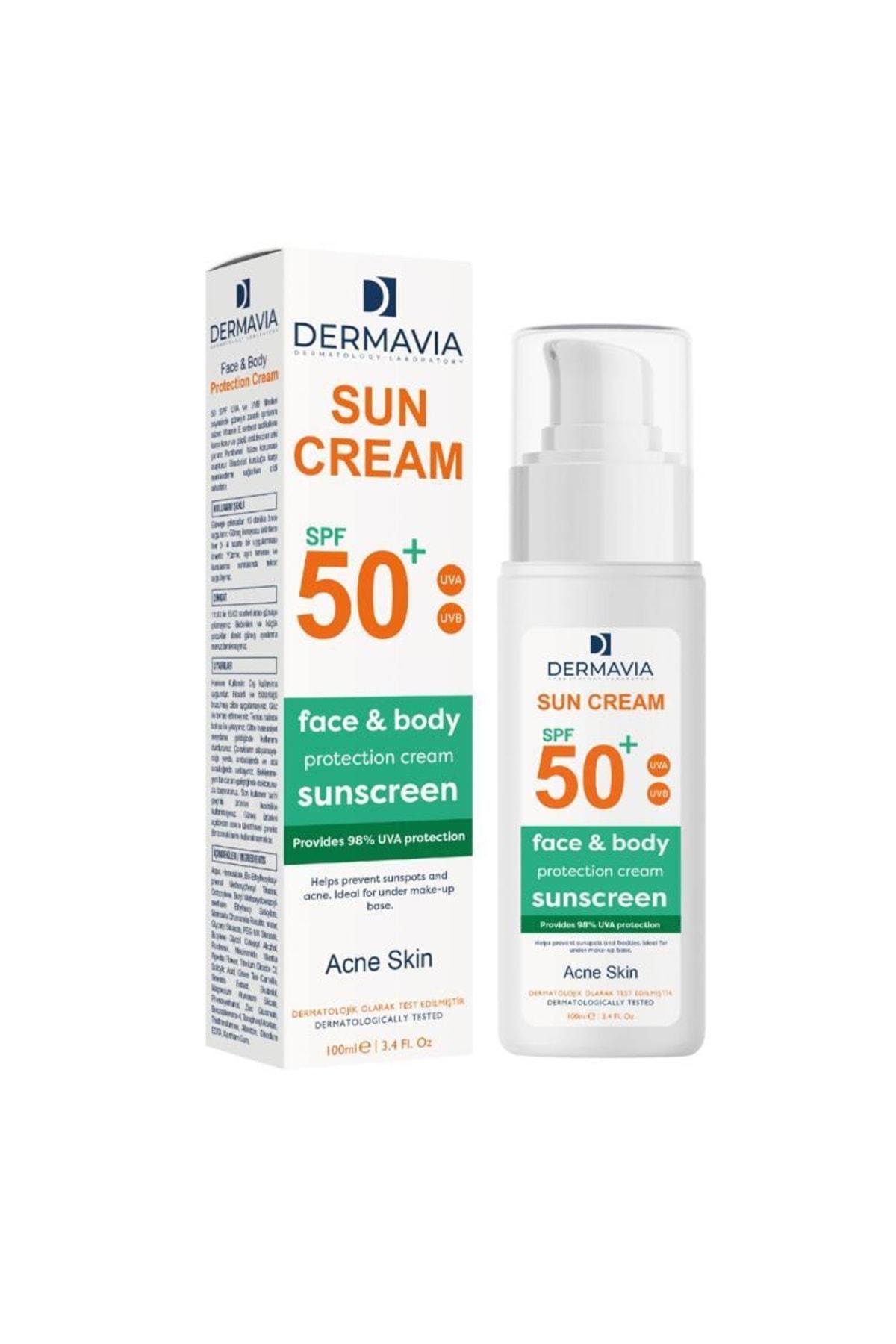 Spf+50 Yüz Ve Vücut Güneş Kremi Akneye Meyilli Ciltler 100  ml