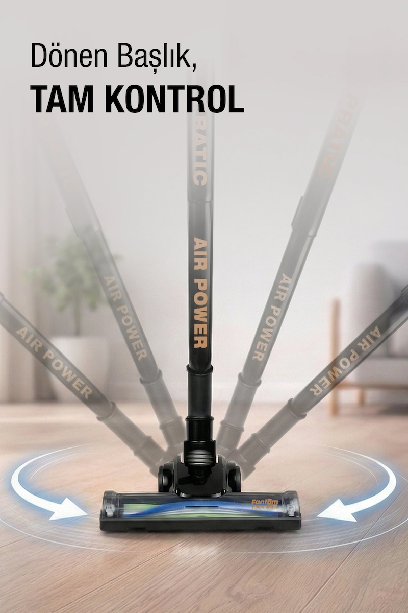 Fantom Pratic Aır Power P 1250 Dikey Süpürge Siyah