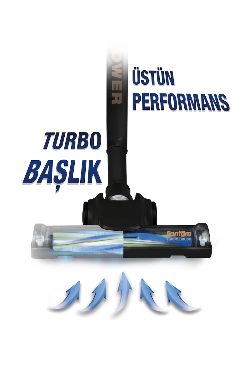 Fantom Pratic Aır Power P 1250 Dikey Süpürge Siyah