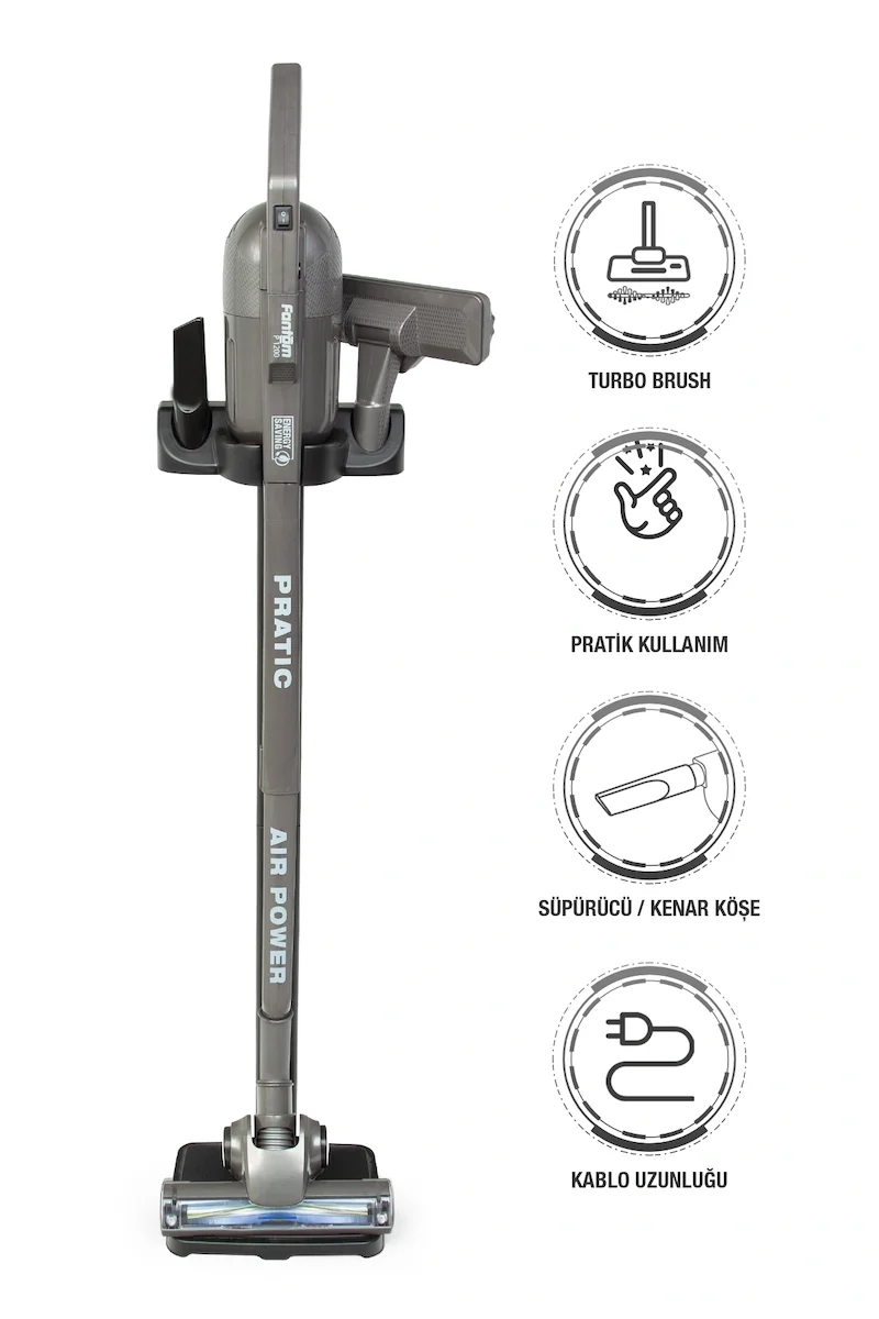 Fantom Air Power P1250 Kuru Elek.Süpürge Gri