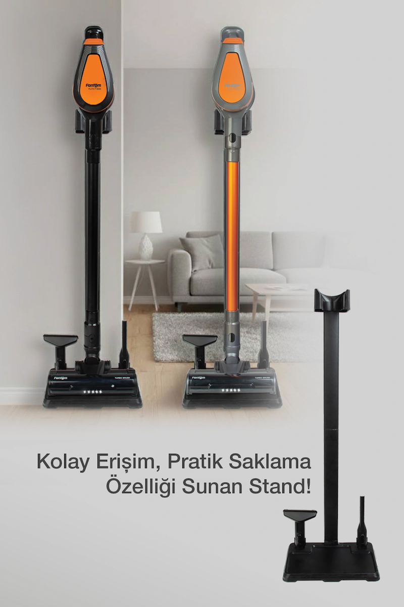 Fantom Pluto P 6000 Cyclone Dikey Elektrikli Süpürge Siyah