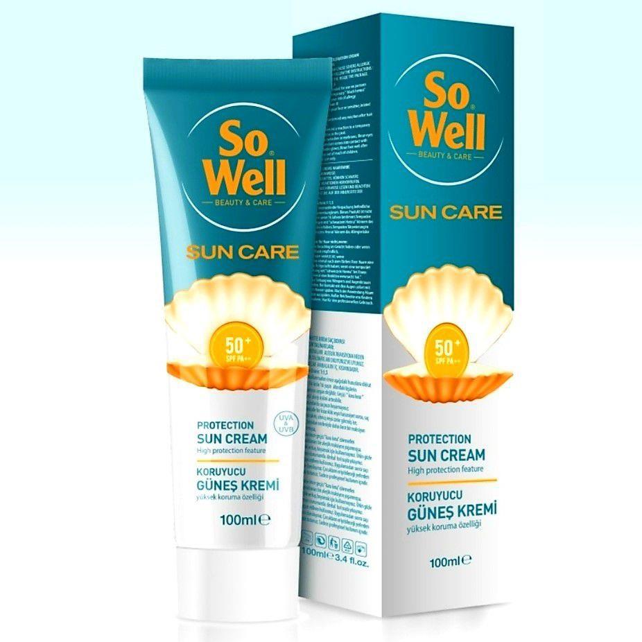 So Well Sun Cream 50+ Faktör Renksiz Güneş Koruyucu Krem 100 ml