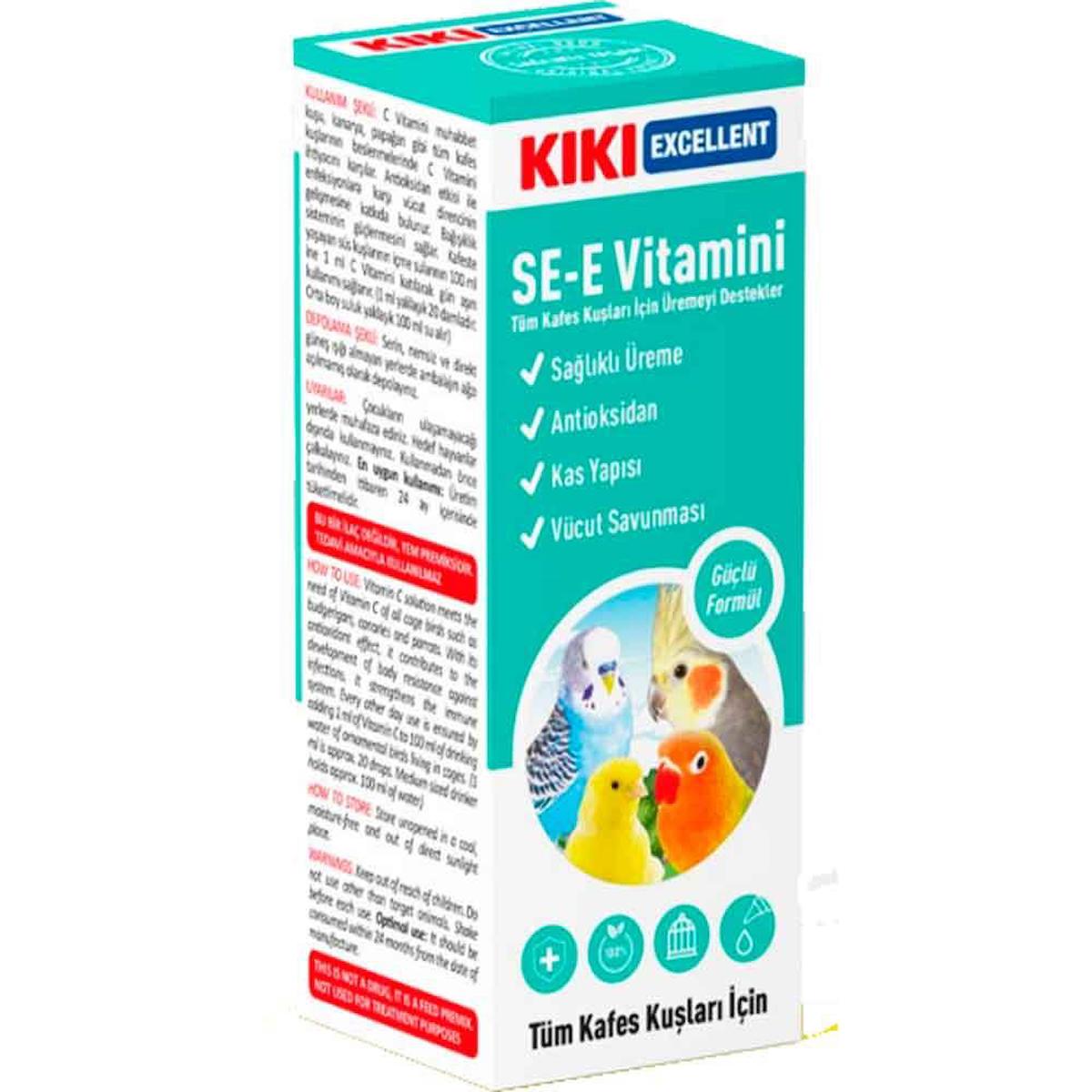 KIKI Excellent Kuşlar İçin SE-E Vitamini 25 ML