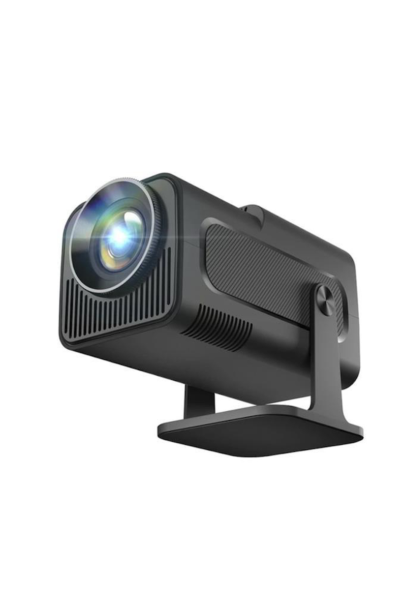 Torima HY320 Siyah Taşınabilir Sinema Projektörü 4K 1080P Ev Sineması Bluetooth Android Akıllı Projeksiyon Wifi