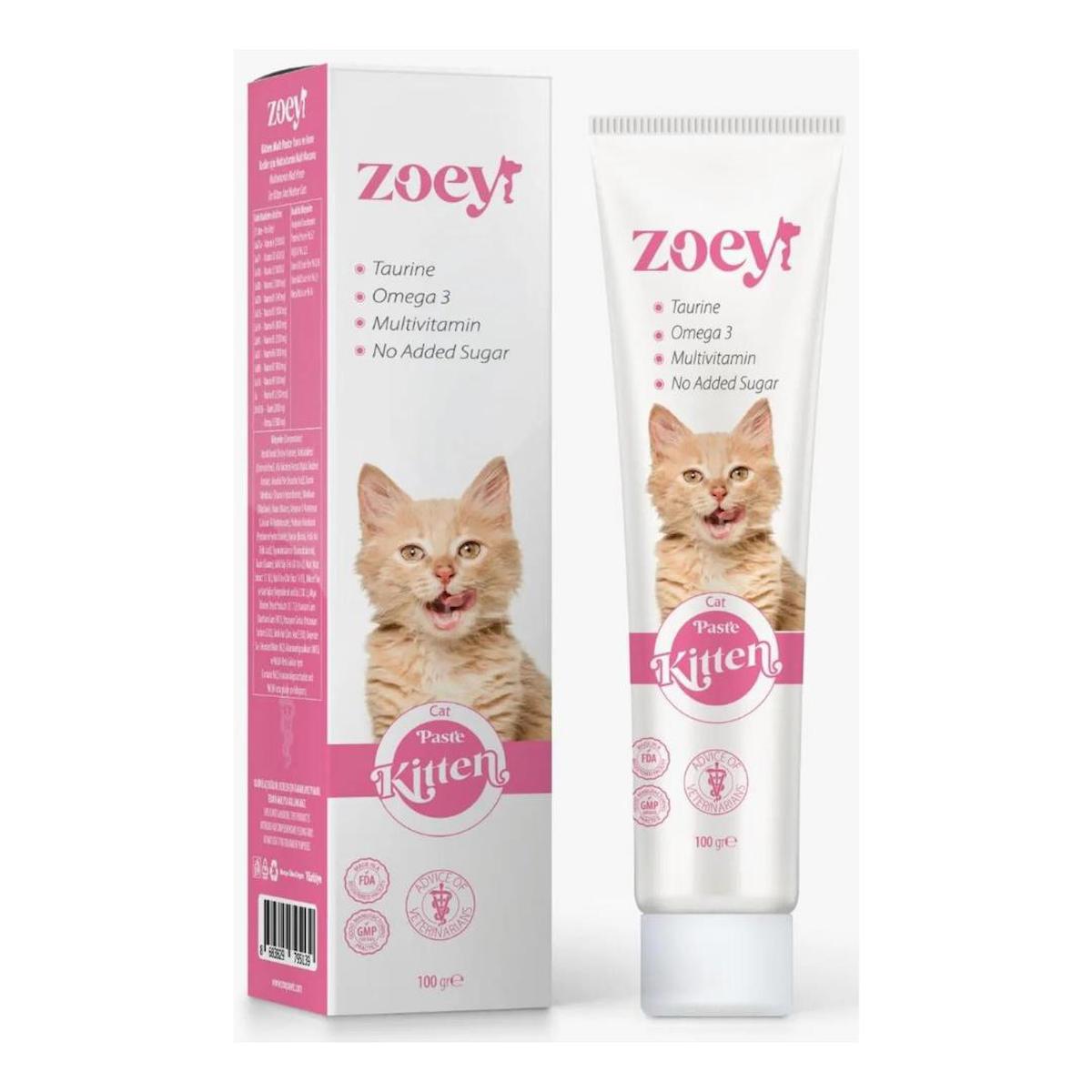 Zoey Kitten Paste Yavru ve Anne Kediler için Multivitamin Malt 100 gr