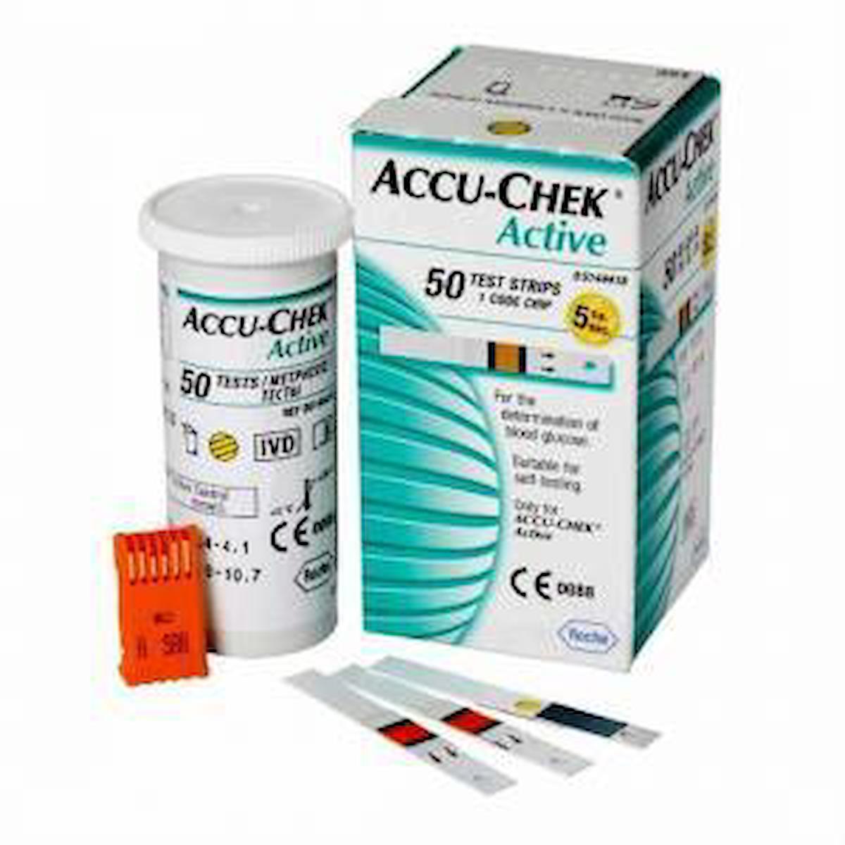 Accu Chek Active 50 Şeker Ölçüm Çubugu 1 Kutu