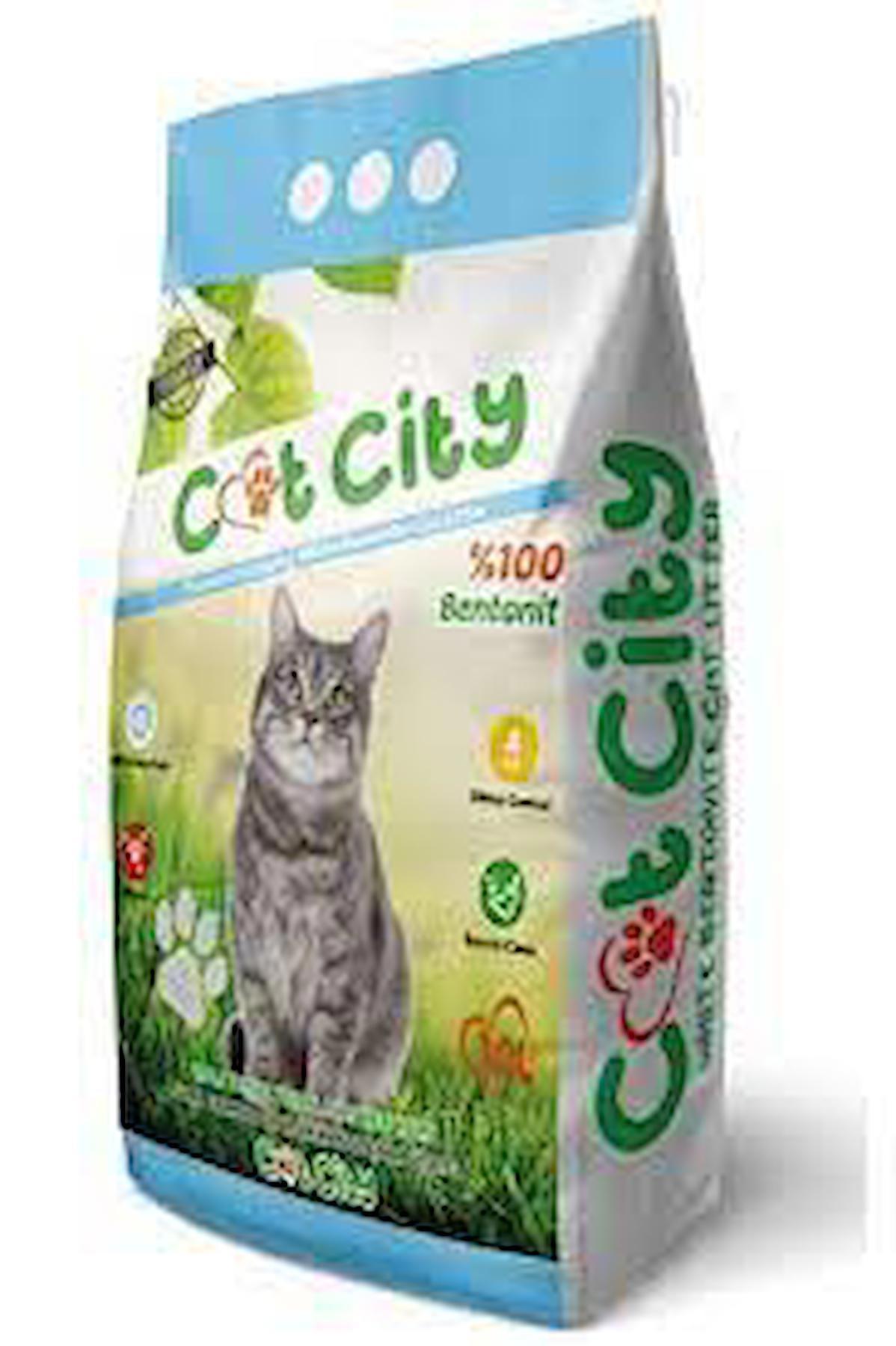 Cat City Doğal Bentonit Topaklanan Kedi Kumu 10 Lt Marsilya Sabunlu