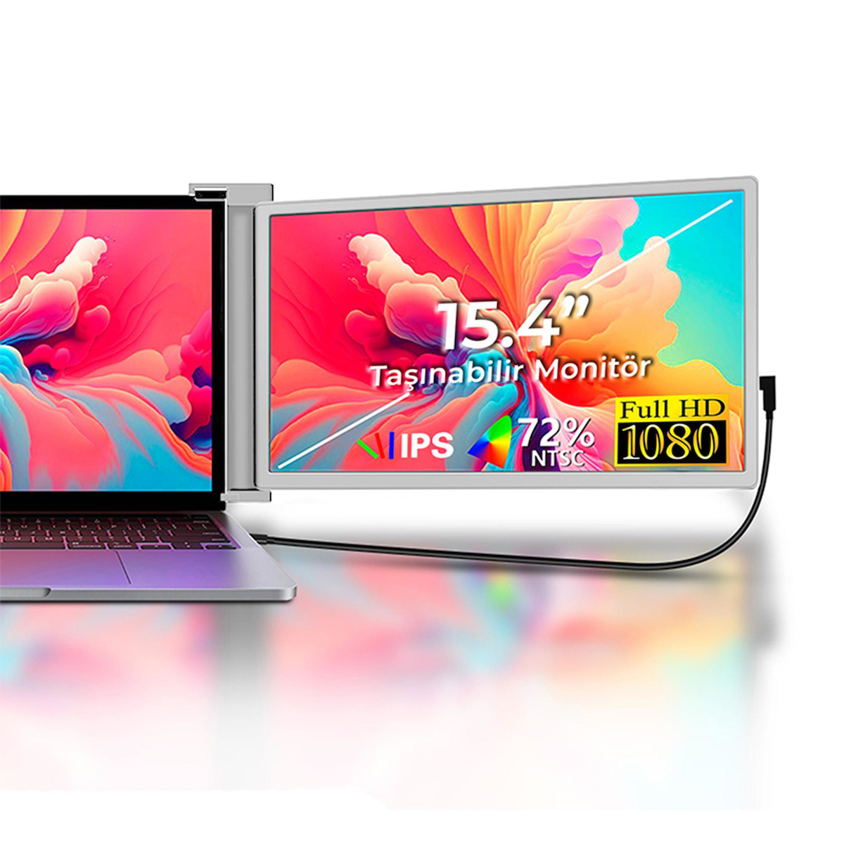 NPO NPM3 15.6-17.3″ FHD 1080p IPS Type-C Taşınabilir Dizüstü Tek Monitör Çoklayıcı Notebook Monitör