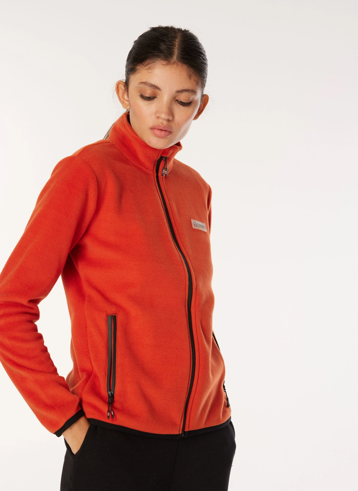 Discovery Expedition Düz Kiremit Kadın Polar Sweatshırt D4WL-SWT3928