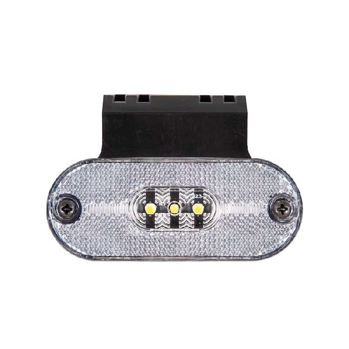 Oval Lamba Braketli 3 Led'Li 106Mm 12V-24V Beyaz - FR0181-W