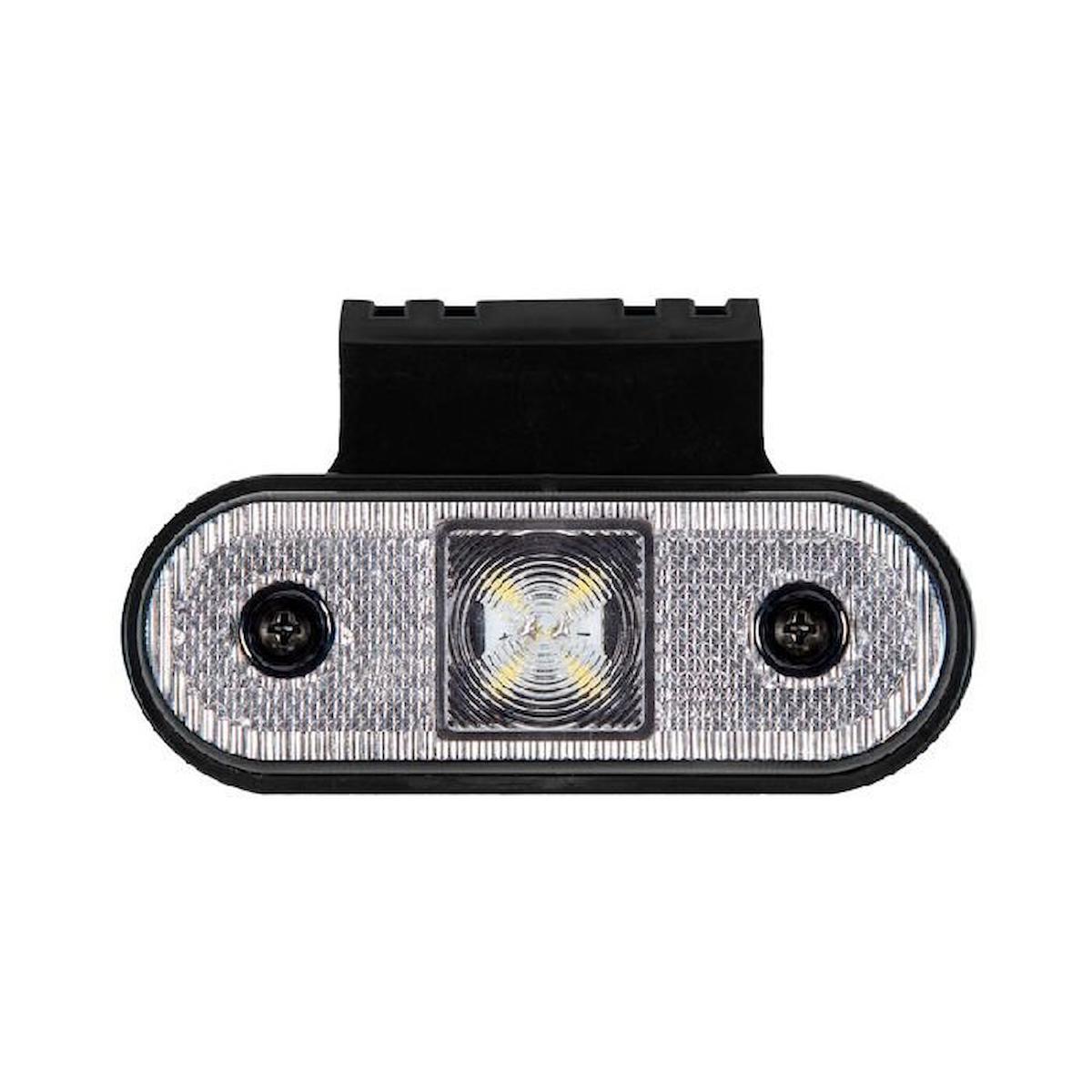 Oval İşaret Lamba Braketli 4 Led'Li 115Mm 12V-24V Beyaz - FR0193-W