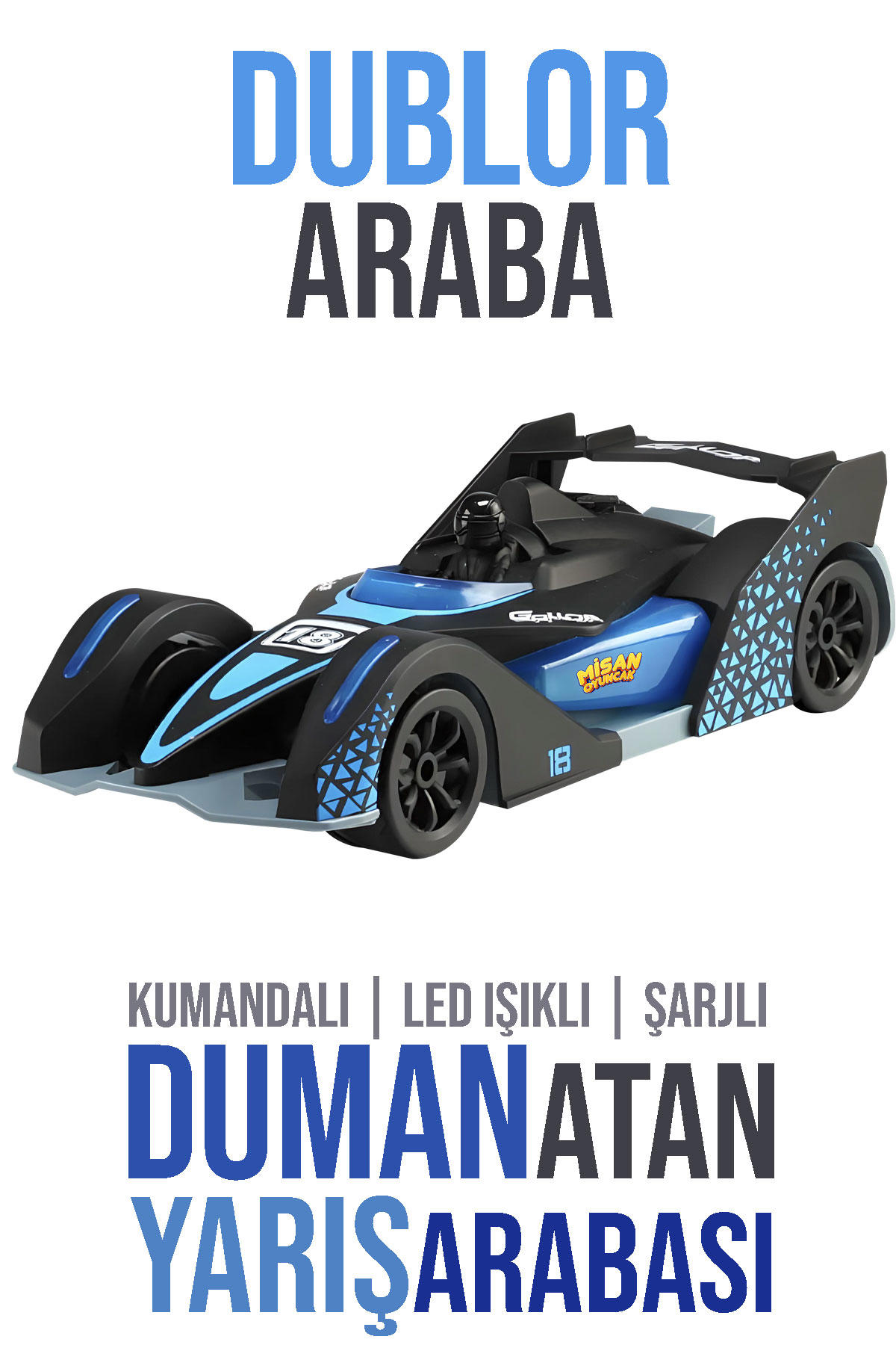 Uzaktan Kumandalı Formula 1 Duman Atan Yarış Arabası