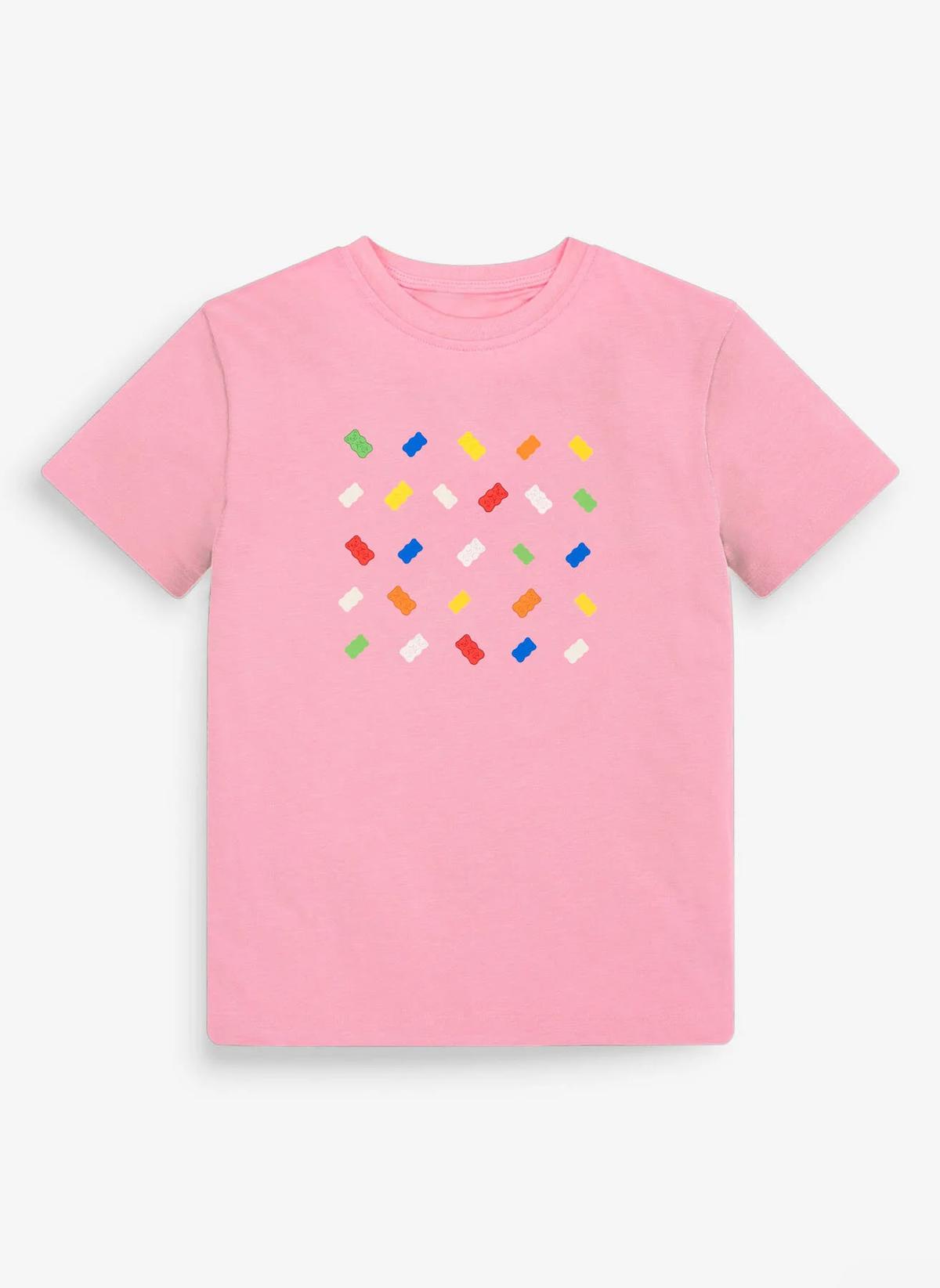 Haribo Baskılı Pembe Kız Çocuk T-Shirt Haribo Kız Çocuk T-shirt