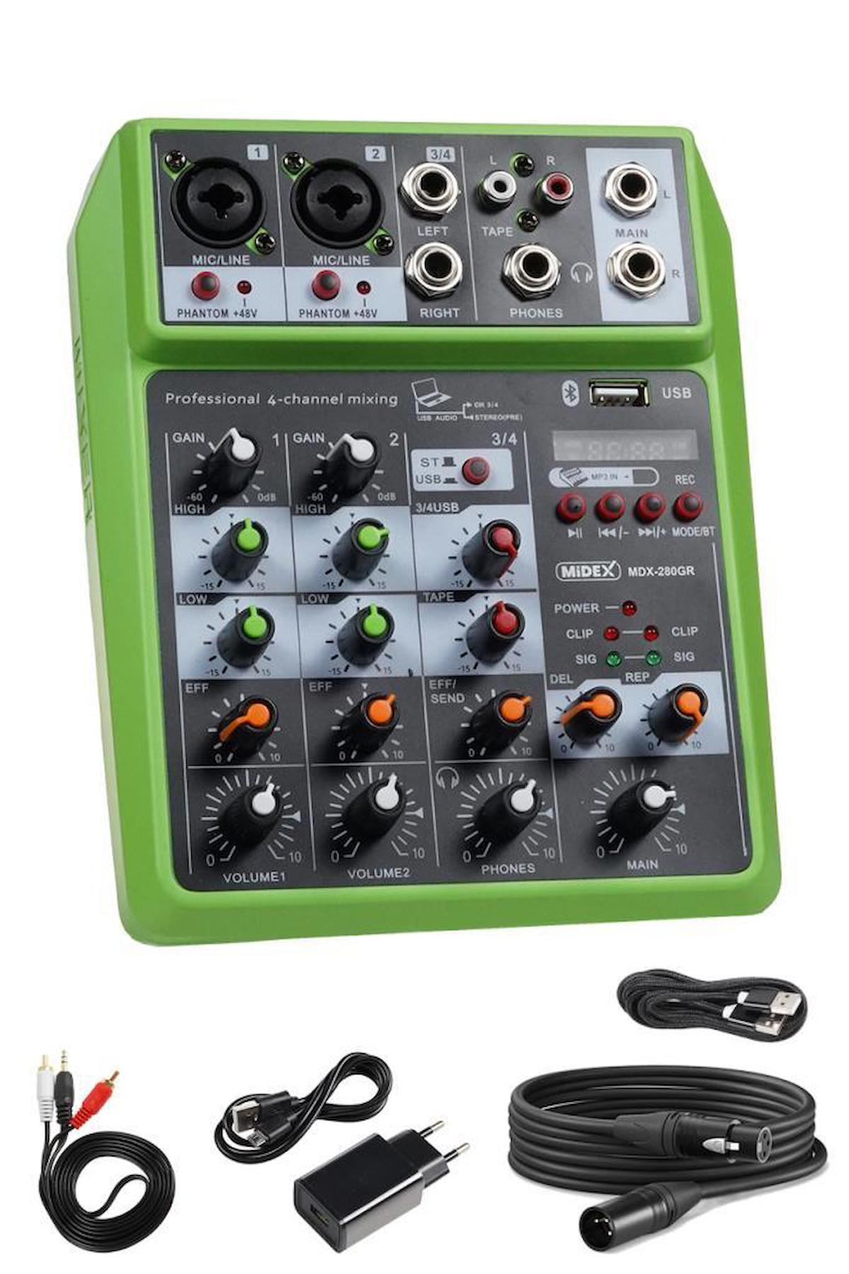 Neo MIXCD 2枚セット Midex MDX-280GR Ses Kartlı Ses Mikseri Stüdyo Kayıt Mixer