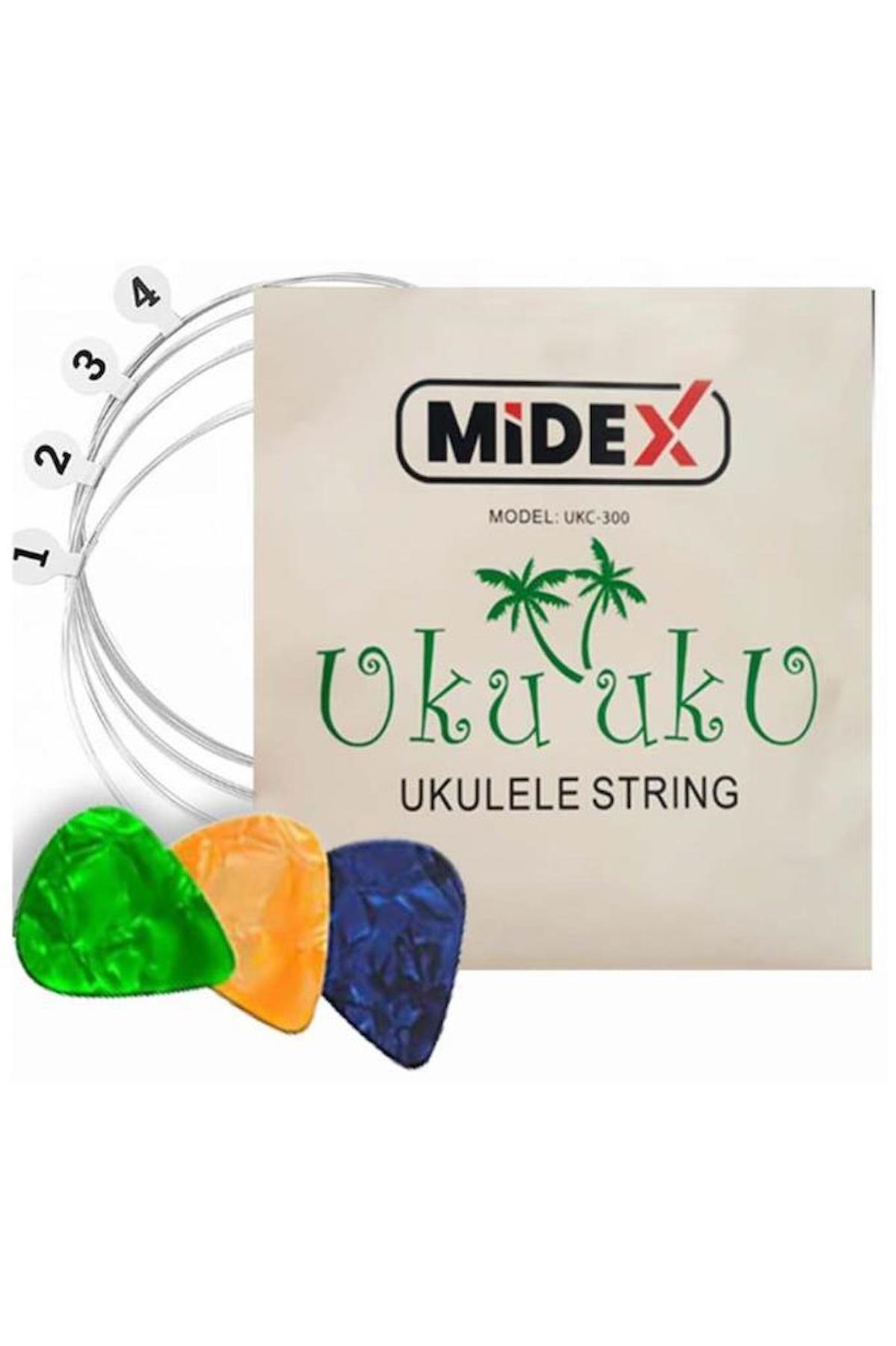 Midex UKC-300 Ukulele Teli 1 Takım (Pena Hediye)