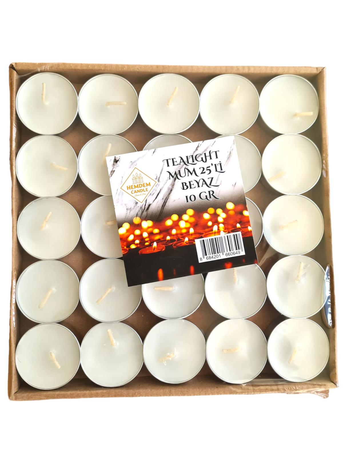 MUM 25'Lİ TEALIGHT 10 GR BEYAZ