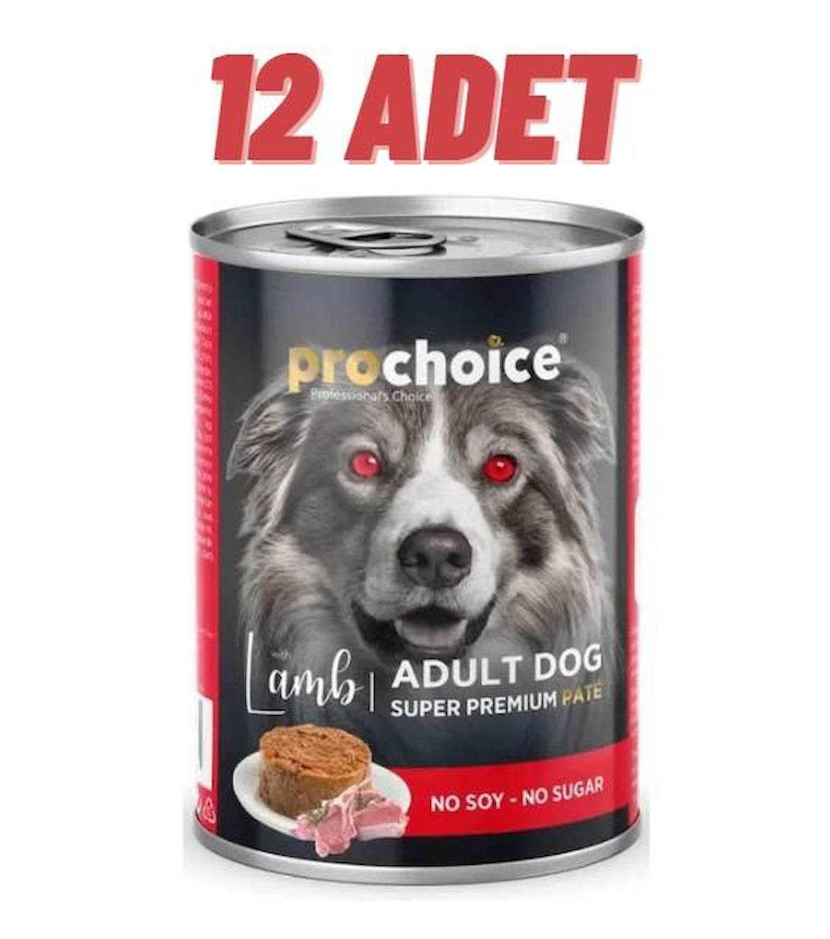 ProChoice Adult Dog Kuzulu Pate Köpek Konservesi 12x400 gr