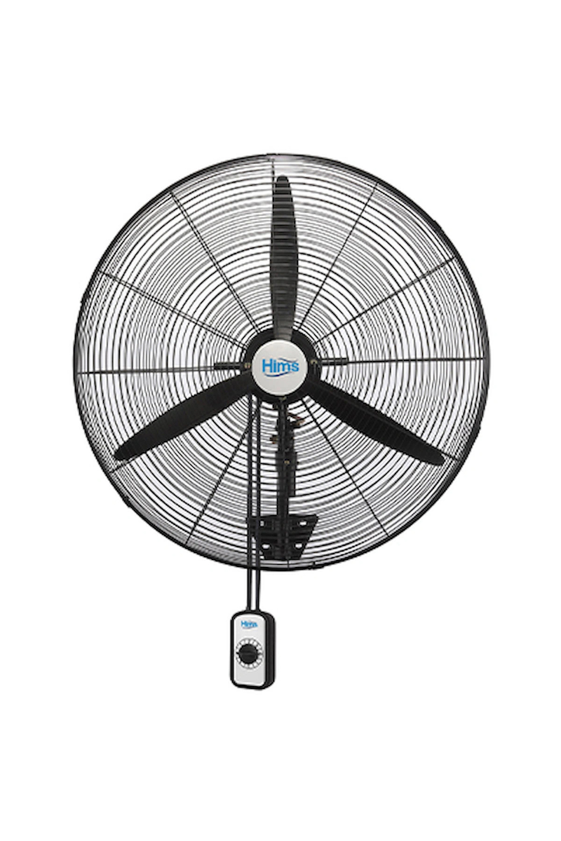 Hims HEF-DA650 190W 65 cm Siyah 3 Kanat Anahtarlı Sanayi Tipi Duvar Vantilatörü
