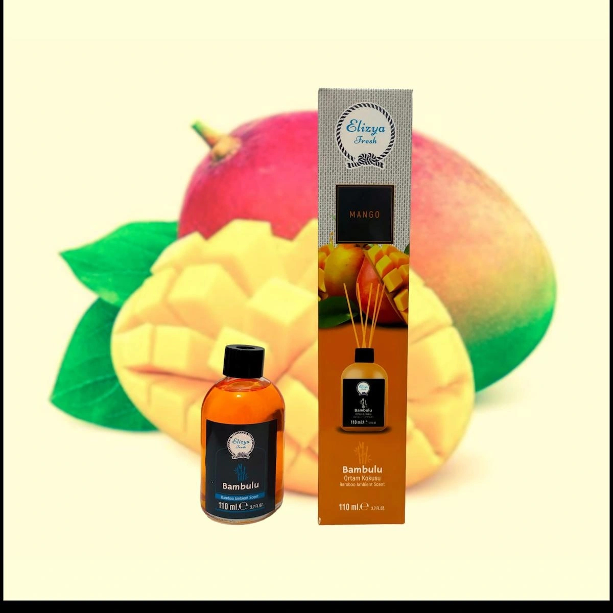 Elizya Fresh Mango Bambulu 110 ml Oda Parfümü x 56 Adet