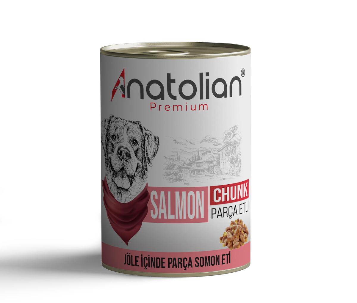 Anatolian Premium Adult Salmon Somonlu Parça Etli Yetişkin Köpek Konservesi 400 gr