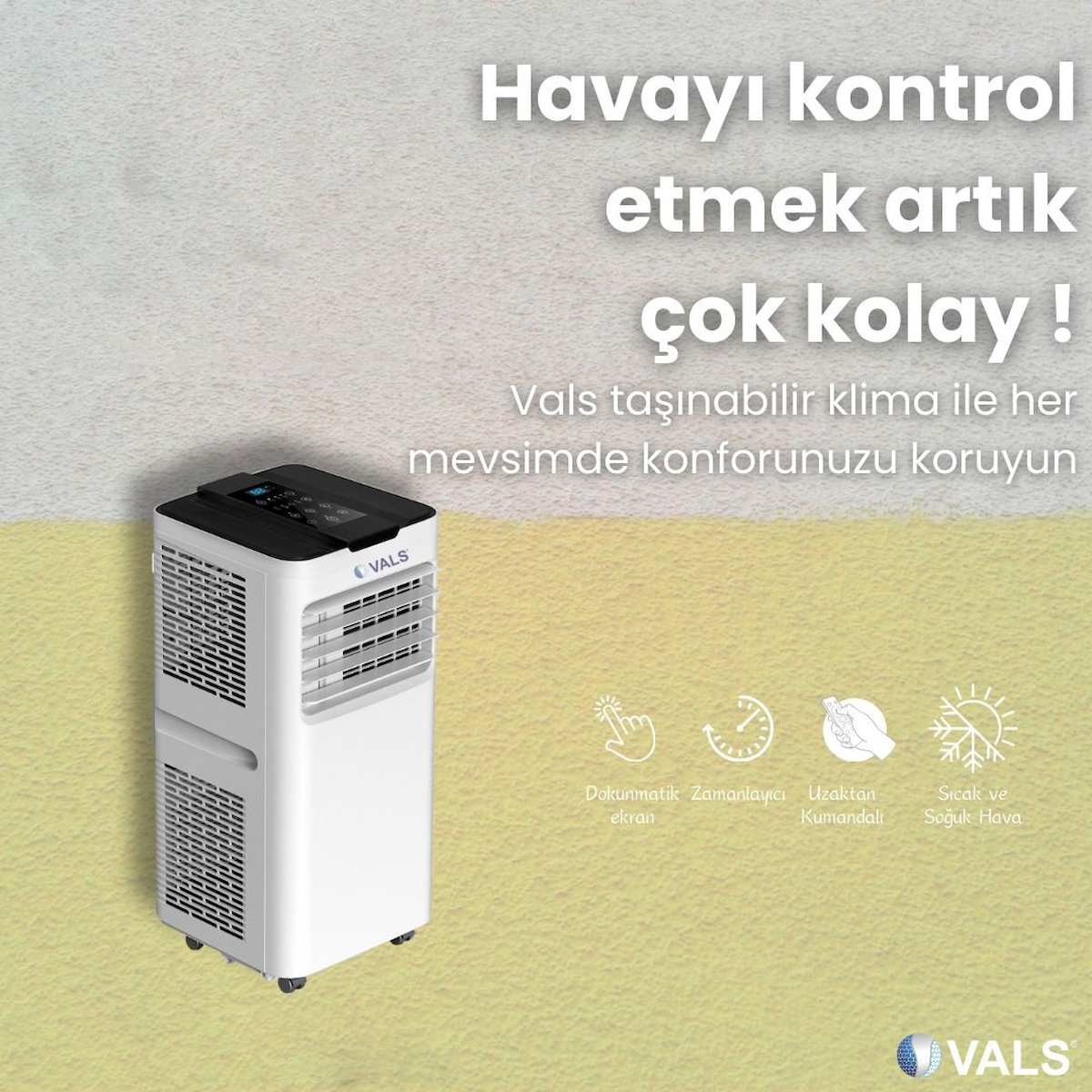 Vals AC 12 PLR 12000 Btu Mobil Klima