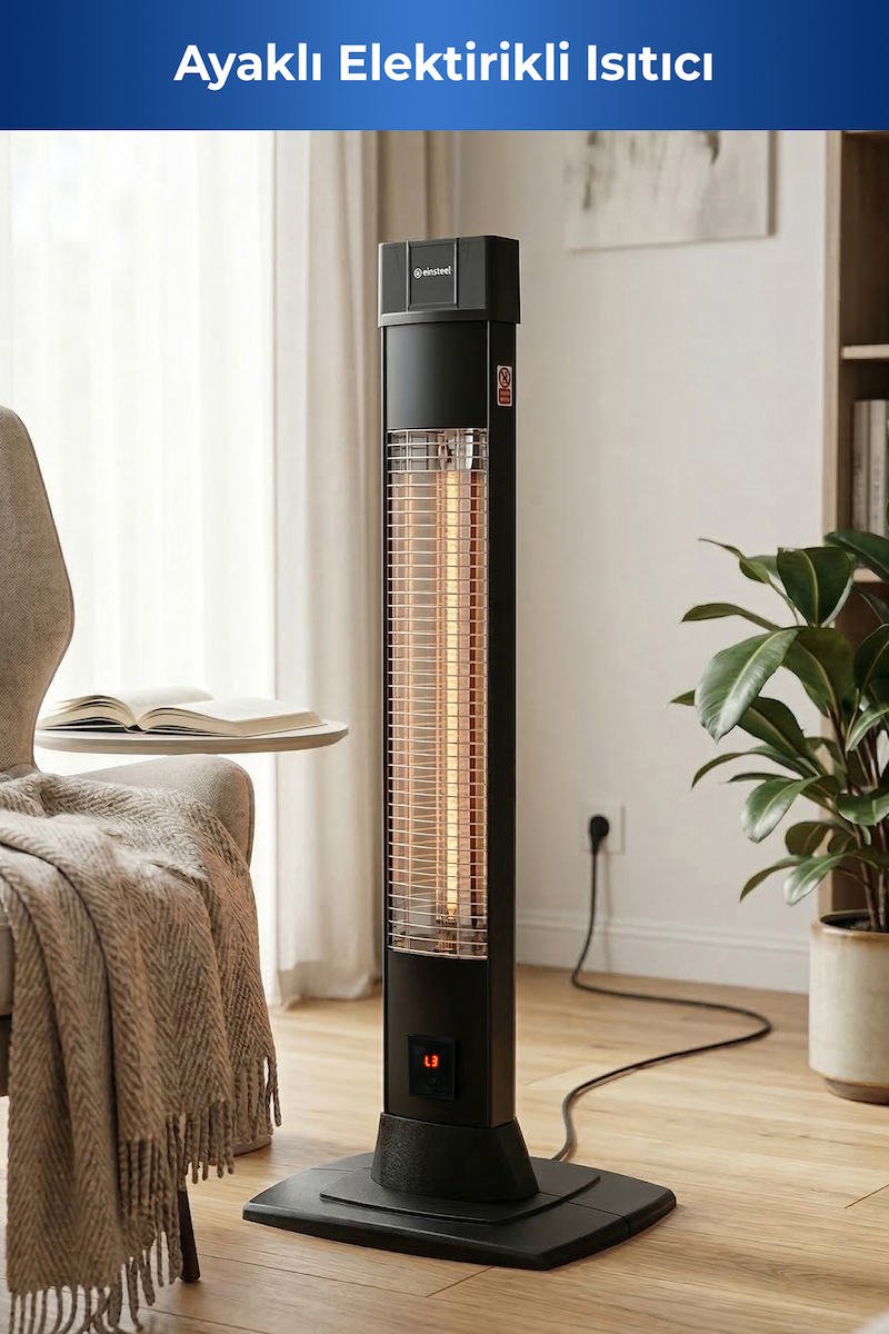 Flamo 2500W 4 Kademeli Uzaktan Kumandalı Karbon Infrared Duvar Isıtıcı 5965
