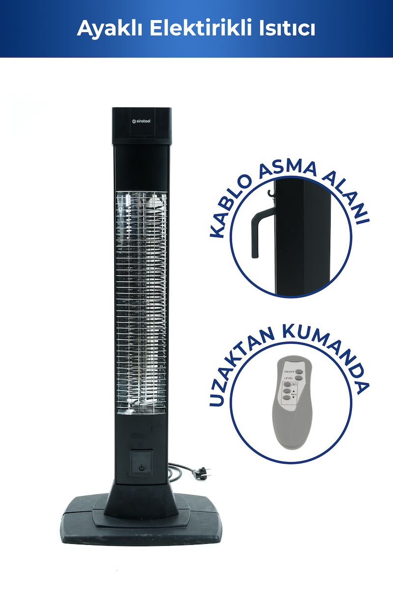 Flamo 2500W 4 Kademeli Uzaktan Kumandalı Karbon Infrared Duvar Isıtıcı 5965