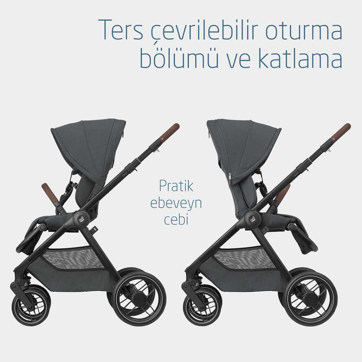 Maxi-Cosi Oxford-Pebble 360 Pro Çift Yönlü Seyahat Sistem Bebek Arabası Twillic Graphite