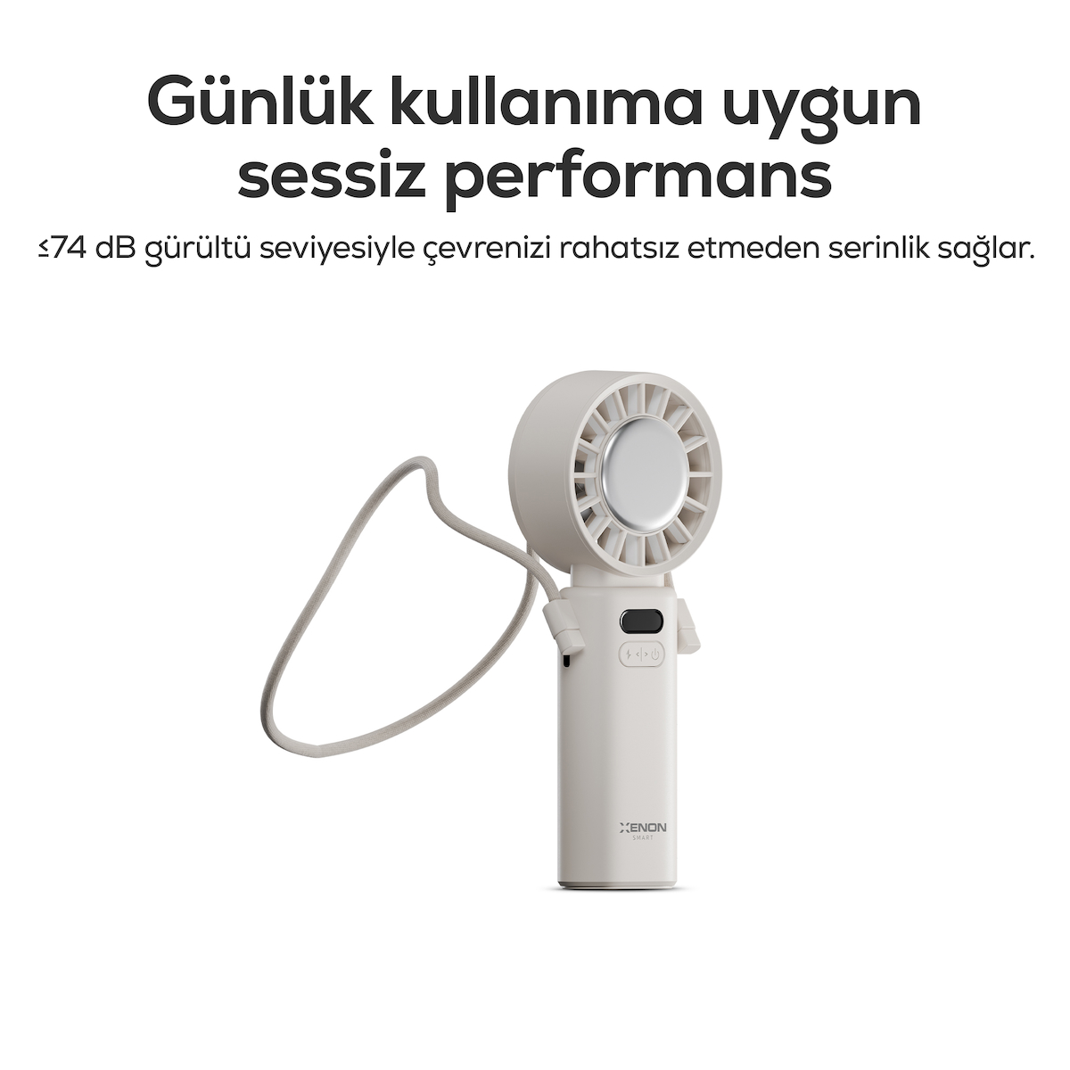 Xenon Smart Peltier Buz Soğutmalı El Vantilatörü | 100 Kademe, 3600mAh, 8300 RPM, USB-C, Askılı