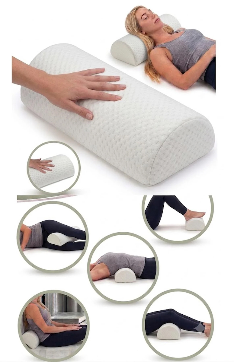Çok Amaçlı Visco Yarım Silindir Yastık Ortopedik Boyun Yastığı Bel Boyun Bacak İçin Yumuşak Yastık 42*18*9 Cm