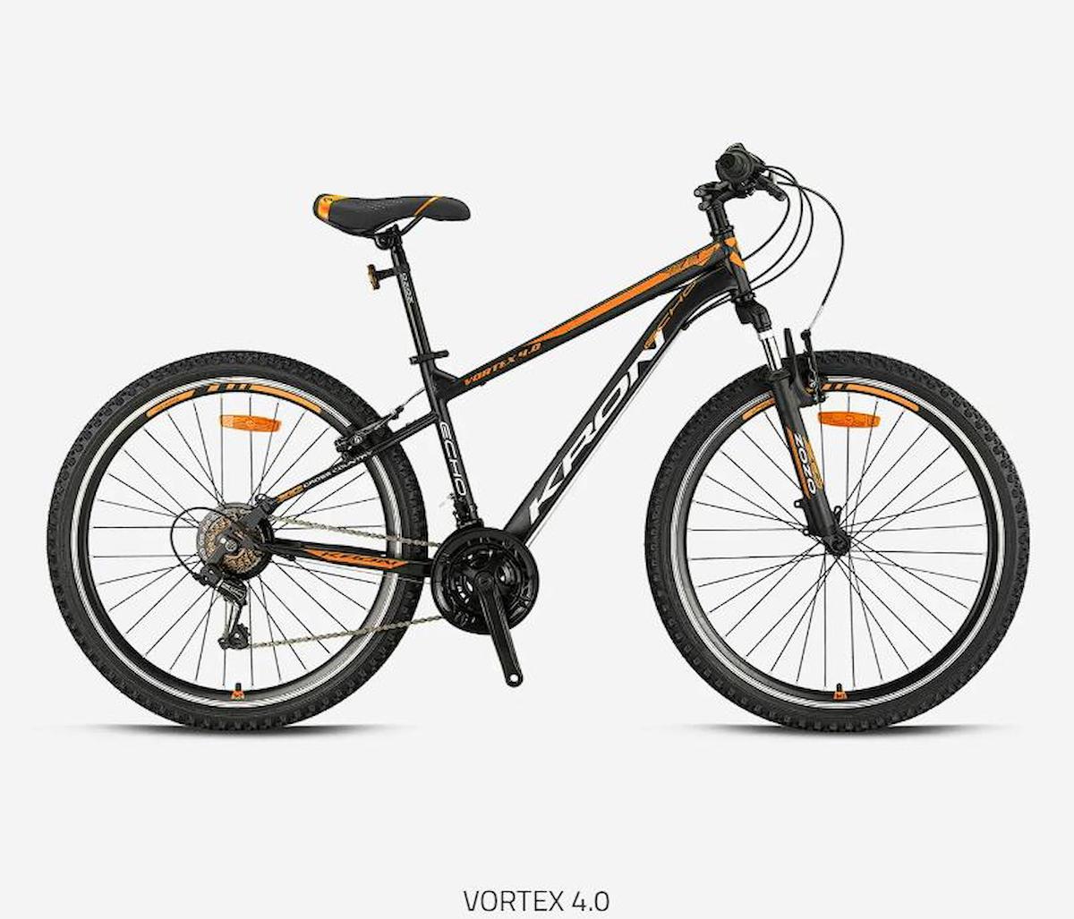 VORTEX 4.0 - 24  MTB - 14' - 21 Vites - V.B. - Mat Siyah-Gri/Neon Turuncu