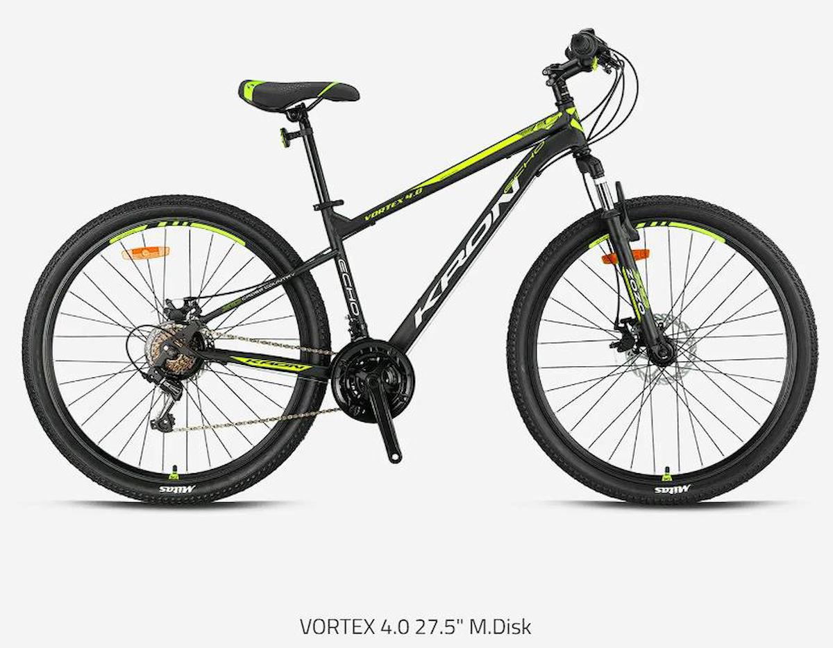 VORTEX 4.0 - 27.5  MTB - 16' - 21 Vites - M.DISC - Mat Siyah-Gri/Neon Sarı