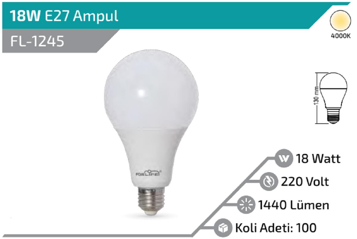 18W E27  LED AMPUL  GÜNIŞIĞI