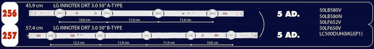 Swat LCD257 Tv Ledi 57.4cm LG INNOTEK DRT3.0 50'' A/B TYPE REV0.2 Tv Ledi=SET-2015=GEN-013=35098/35099=LED162=LCD249=Adet Olarak Satılır--50LB580V-50LB582V-50LF650V-50LF652V-50LB652V-50LF580N-50LB565V-ZQ, 50LB5800-UG, 50LB5900-UV