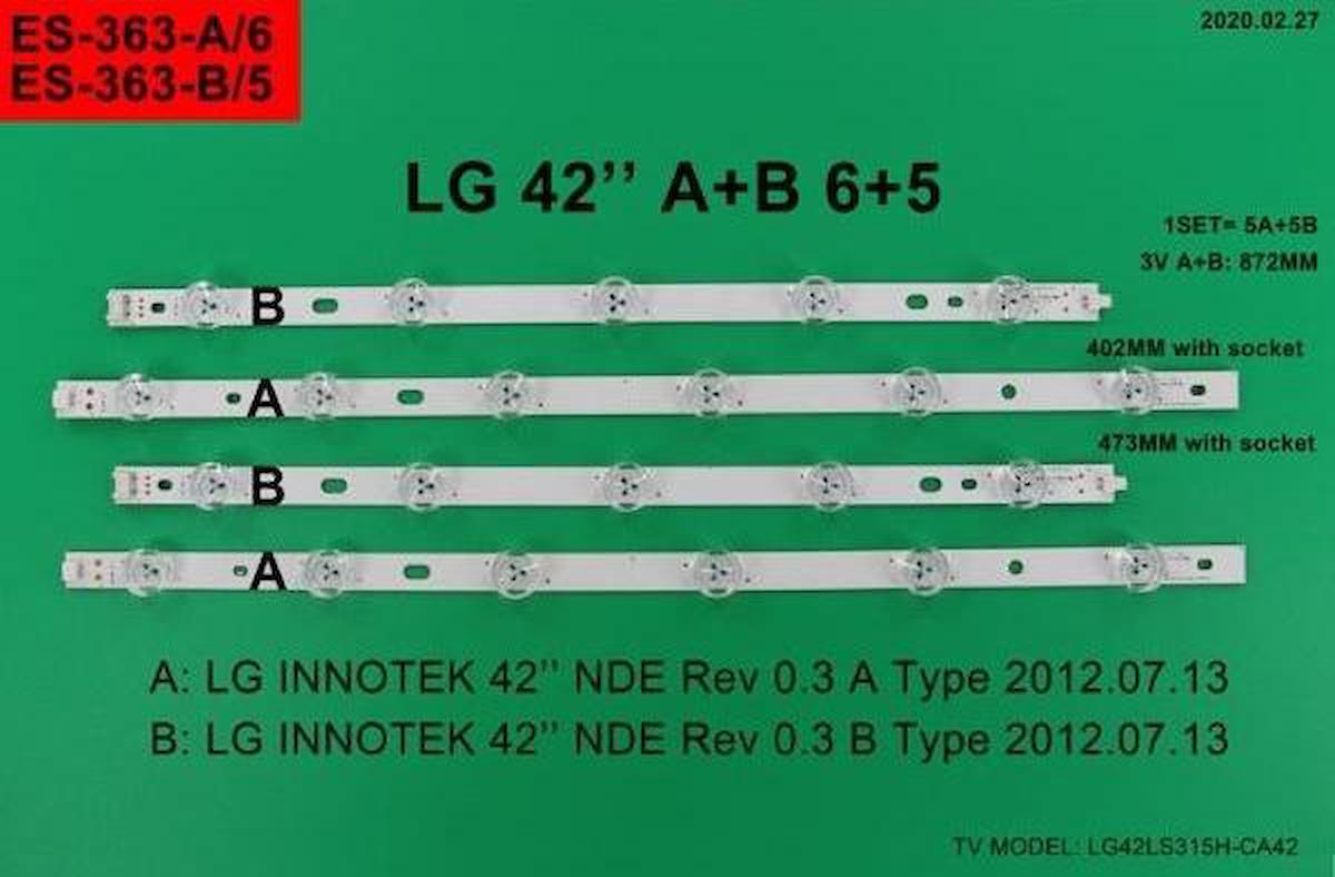 Class SET-0363 LG INNOTEK 42” NDE REV 0.3 Tv Ledi 40.2 Cm 6 Led=SET-2367=35433/35435=GEN-363=LCD279=Takım Olarak Satılır--42LS3450, 42LS3450ZA, 42LM3450