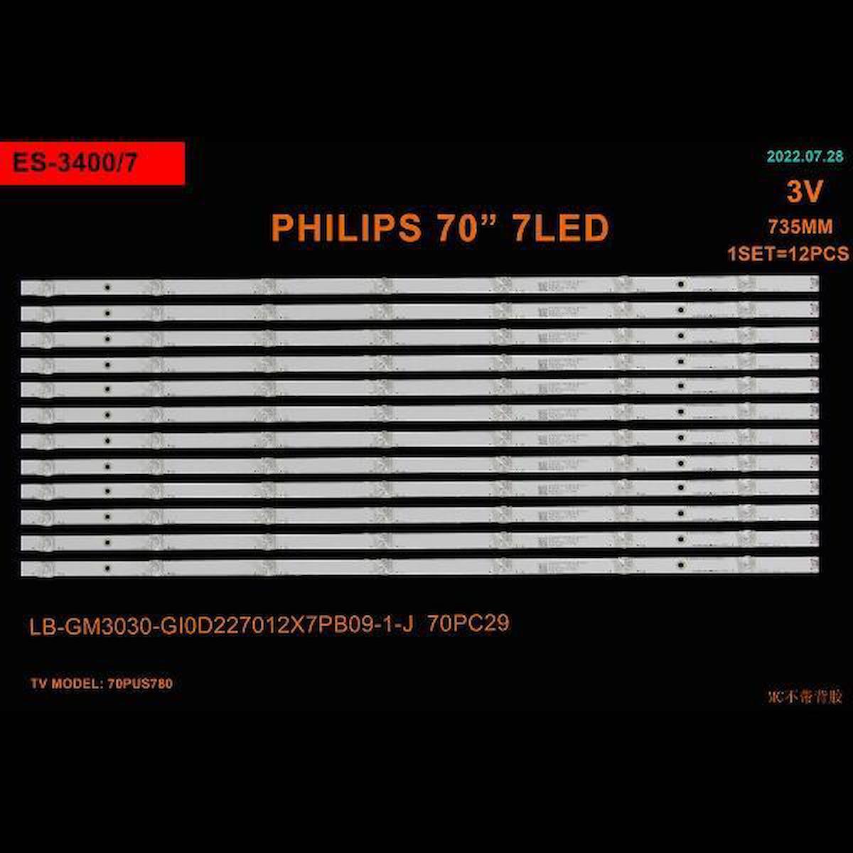 Class SET-3400 Philips 70" Tv Led-70PUS780