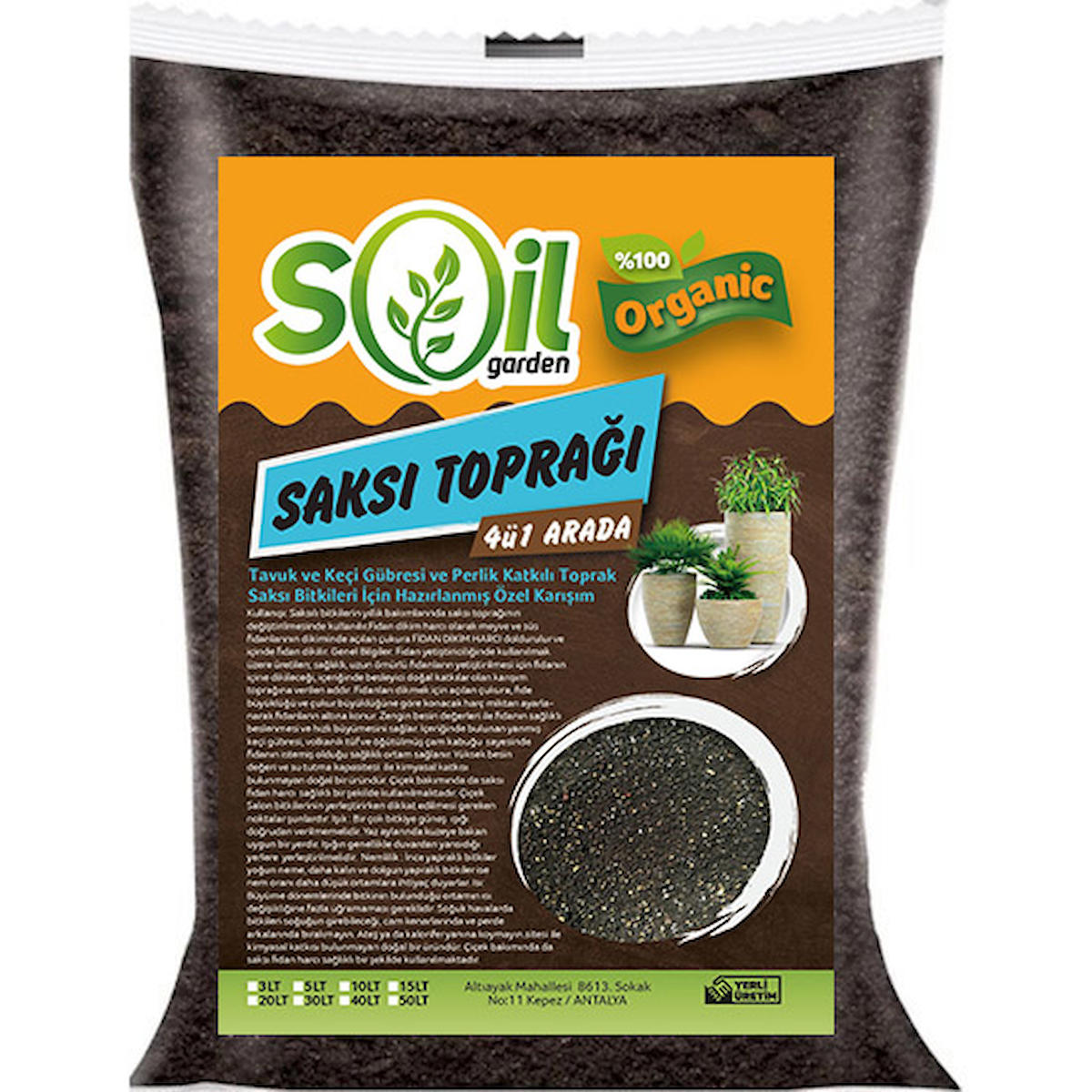 Soil Garden Saksı Toprağı 4'ü bir arada 50 lt