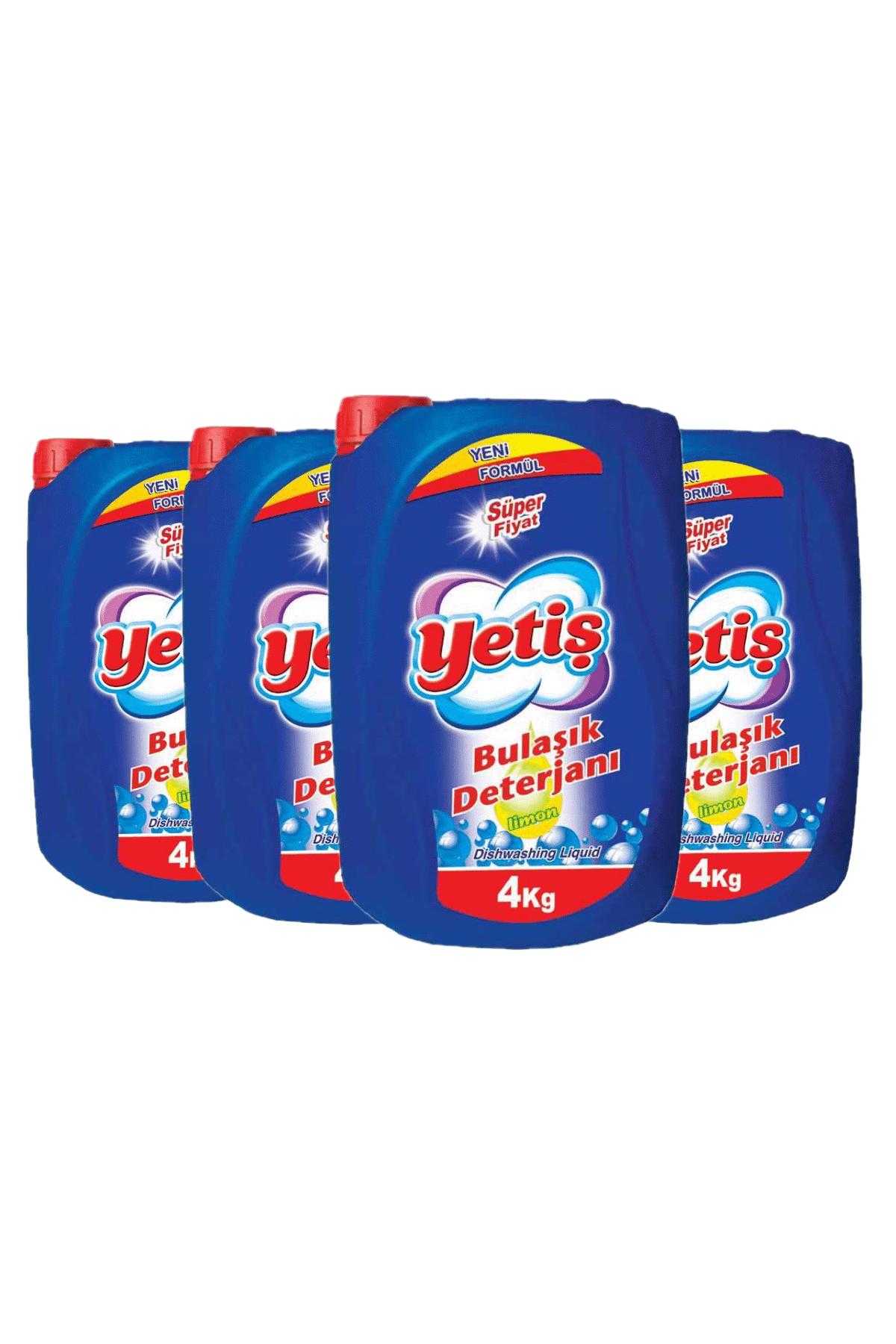 Yetiş Sıvı Elde Yıkama Bulaşık Deterjanı Limon 4 kg - 4 Lü Paket