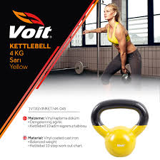 Voit Vinyl Kettlebell 4 kg Sarı