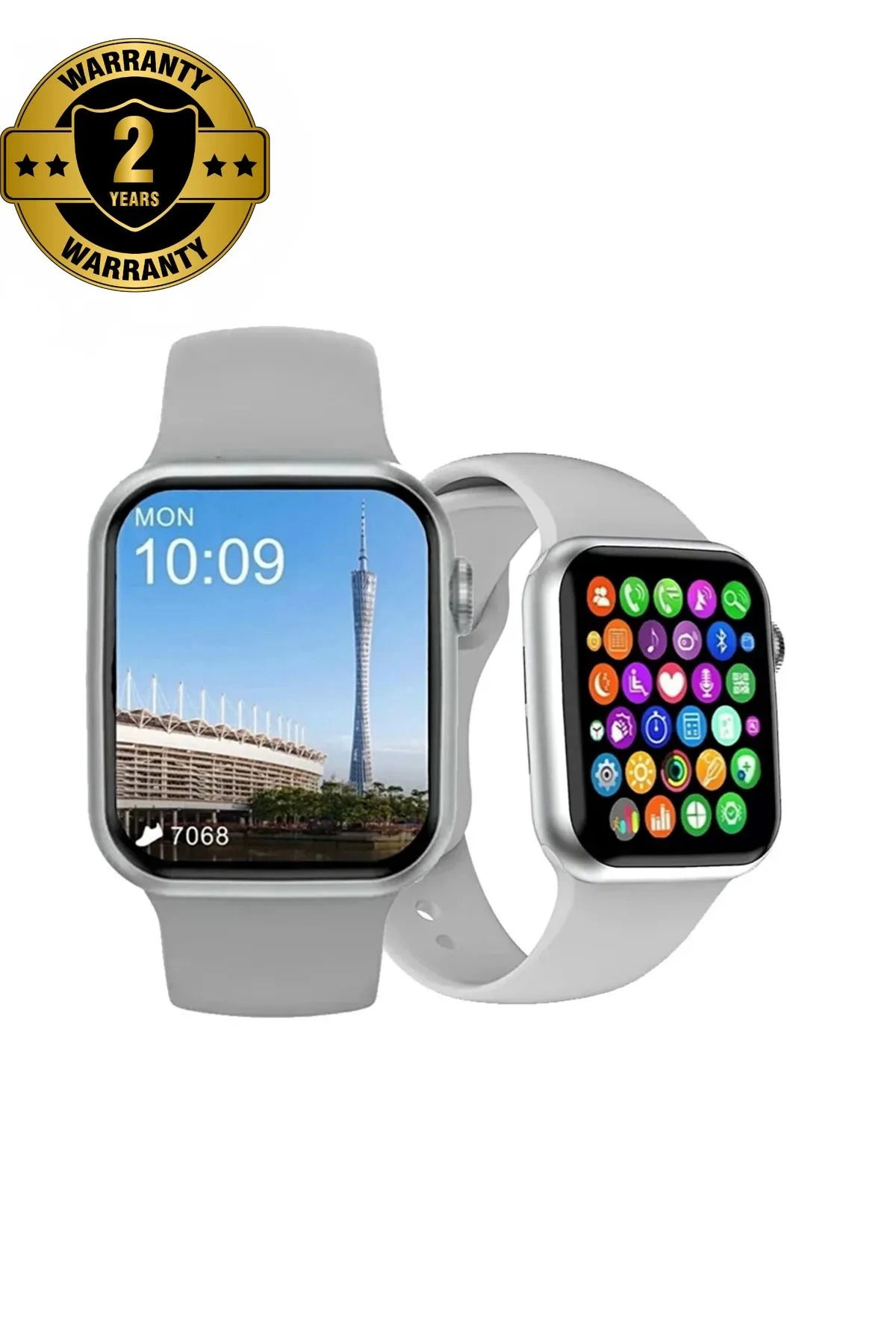 Su Geçirmez 45mm Simli Watch 7 Ios Android Sağlık Spor Sensörlü Bluetooth Aramalı Alarm Akıllı Saat