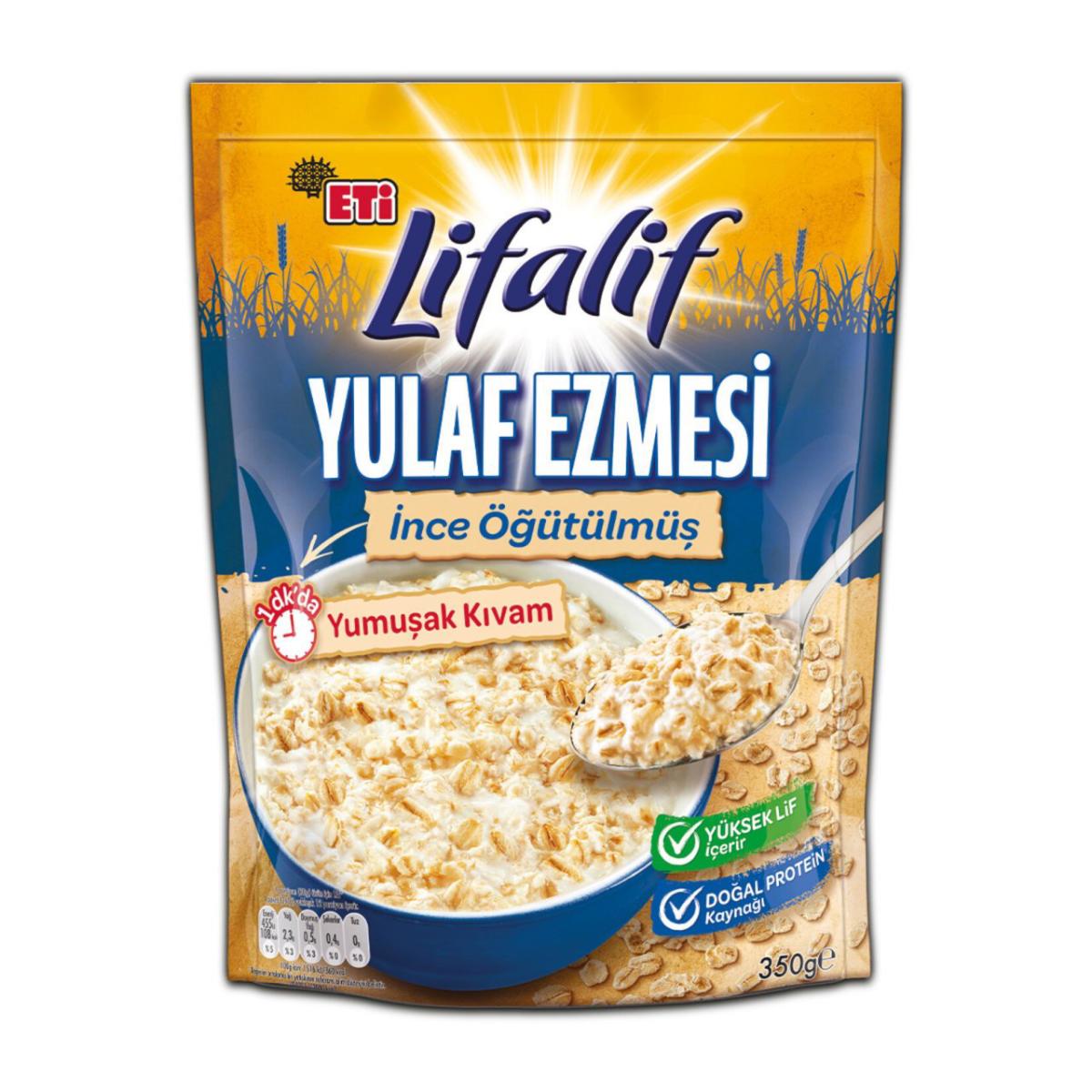 ETİ LİFALİF YULAF EZMESİ İNCE ÖĞÜTÜLMÜŞ 350GR