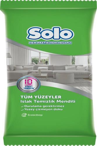 Solo Tüm Yüzey Islak Temizlik Mendili 40'lı